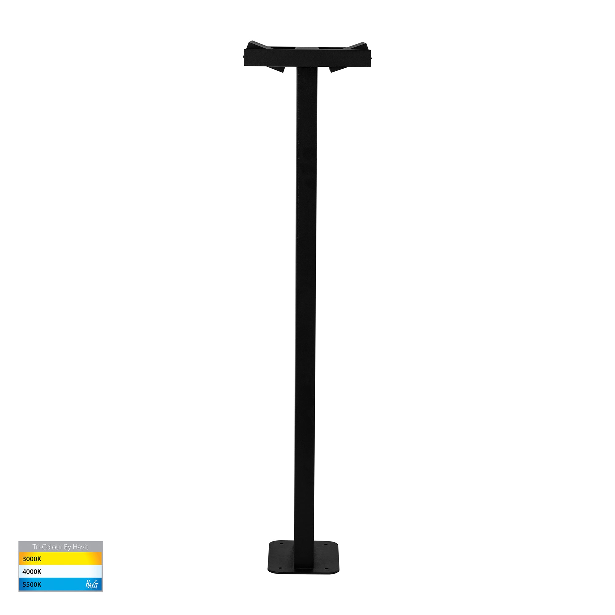 HV1635T-BLK-240V - Locu Black Double Adjustable LED Bollard Light