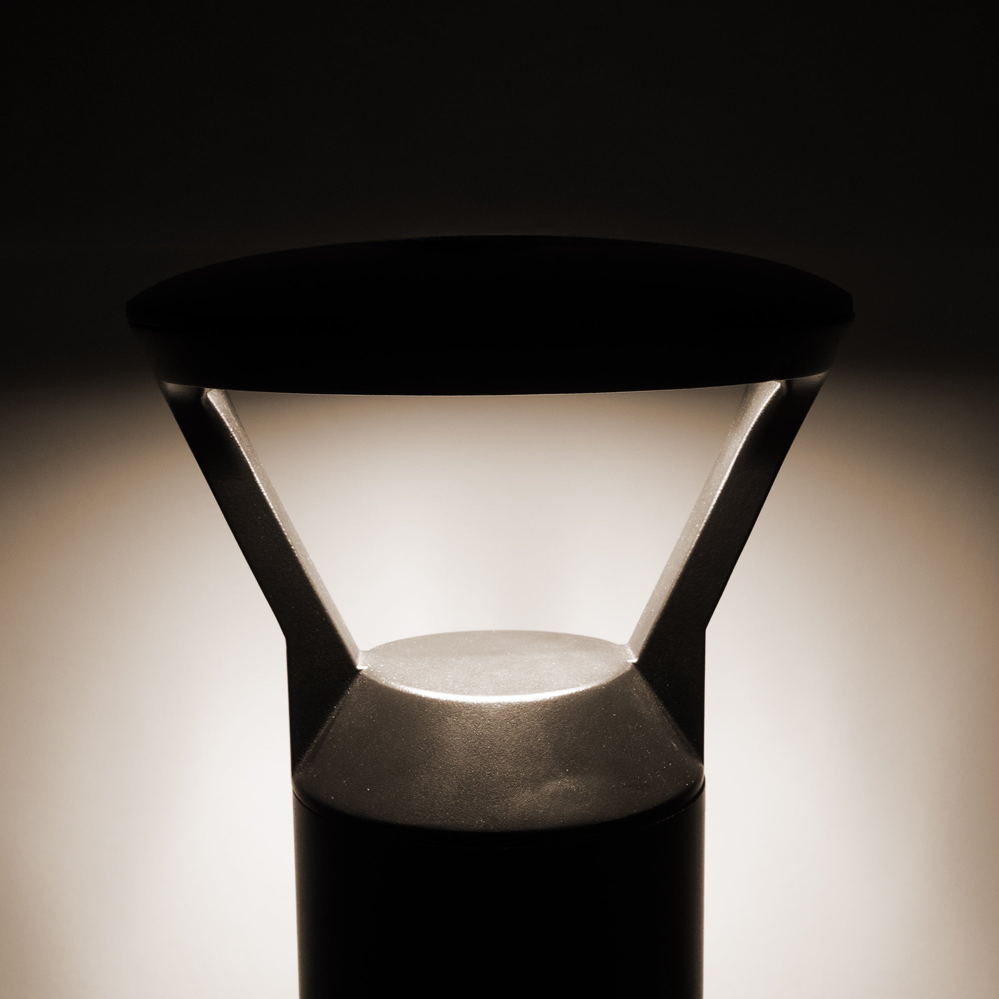 HV1643T-BLK-240V | HV1643T-BLK-24V - Thema Aluminium Black 975mm Round LED Bollard Lights
