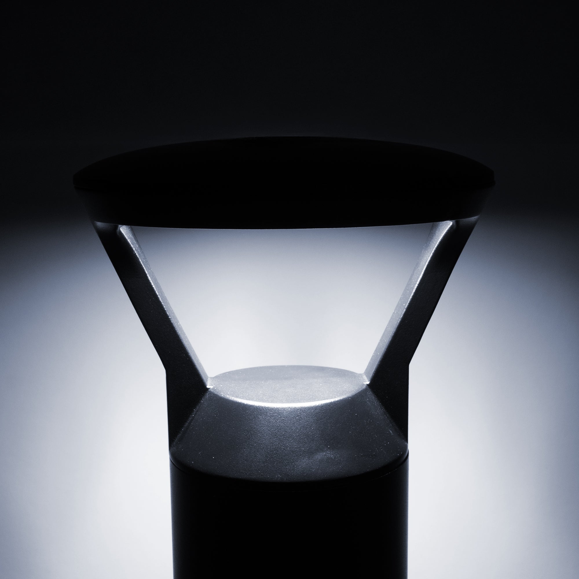 HV1643T-BLK-240V | HV1643T-BLK-24V - Thema Aluminium Black 975mm Round LED Bollard Lights