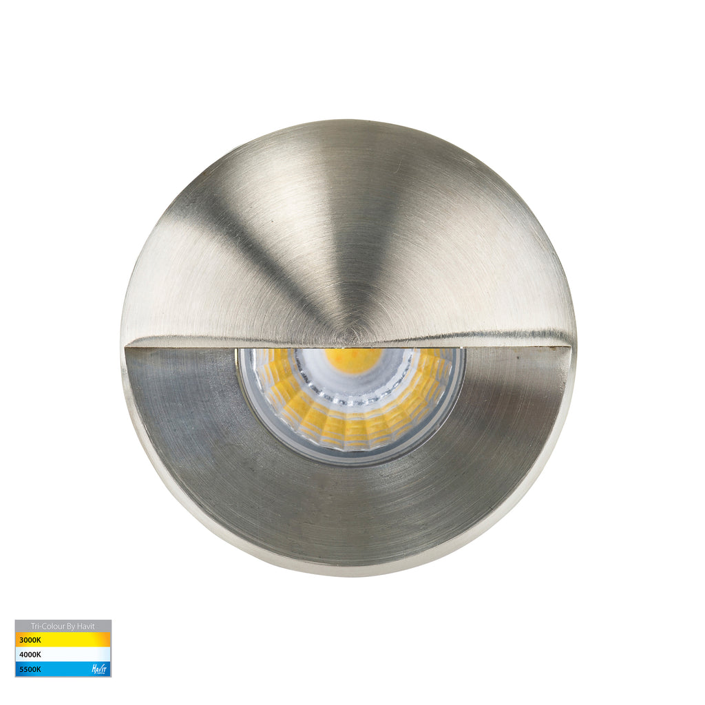 HV2891T-SS316-12V - Mini Ollo 316 Stainless Steel LED Step Light with Eyelid