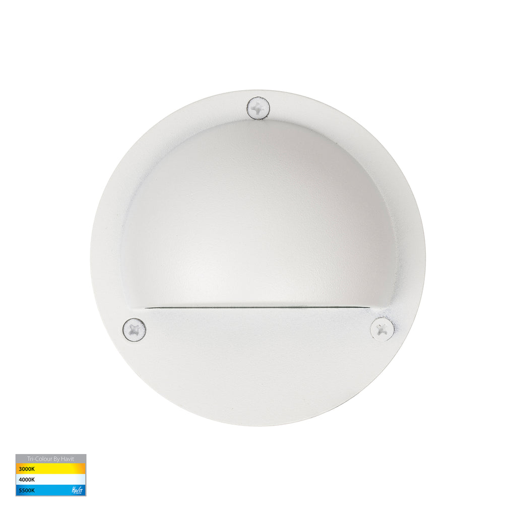 HV2923T-WHT | HV2924T-WHT - Pinta White Step Lights with Eyelid