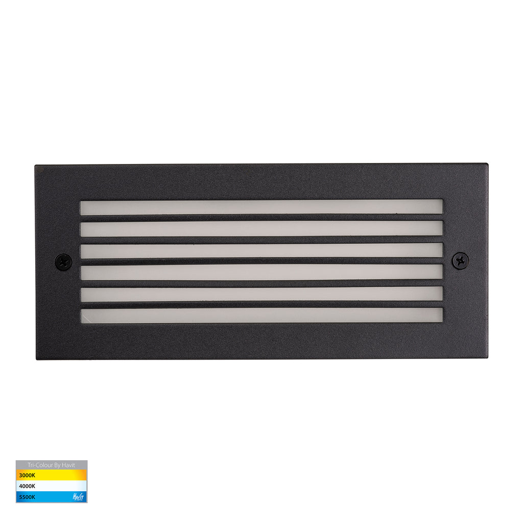 HV3004T-BLK - Bata Black LED Brick Light with Grill