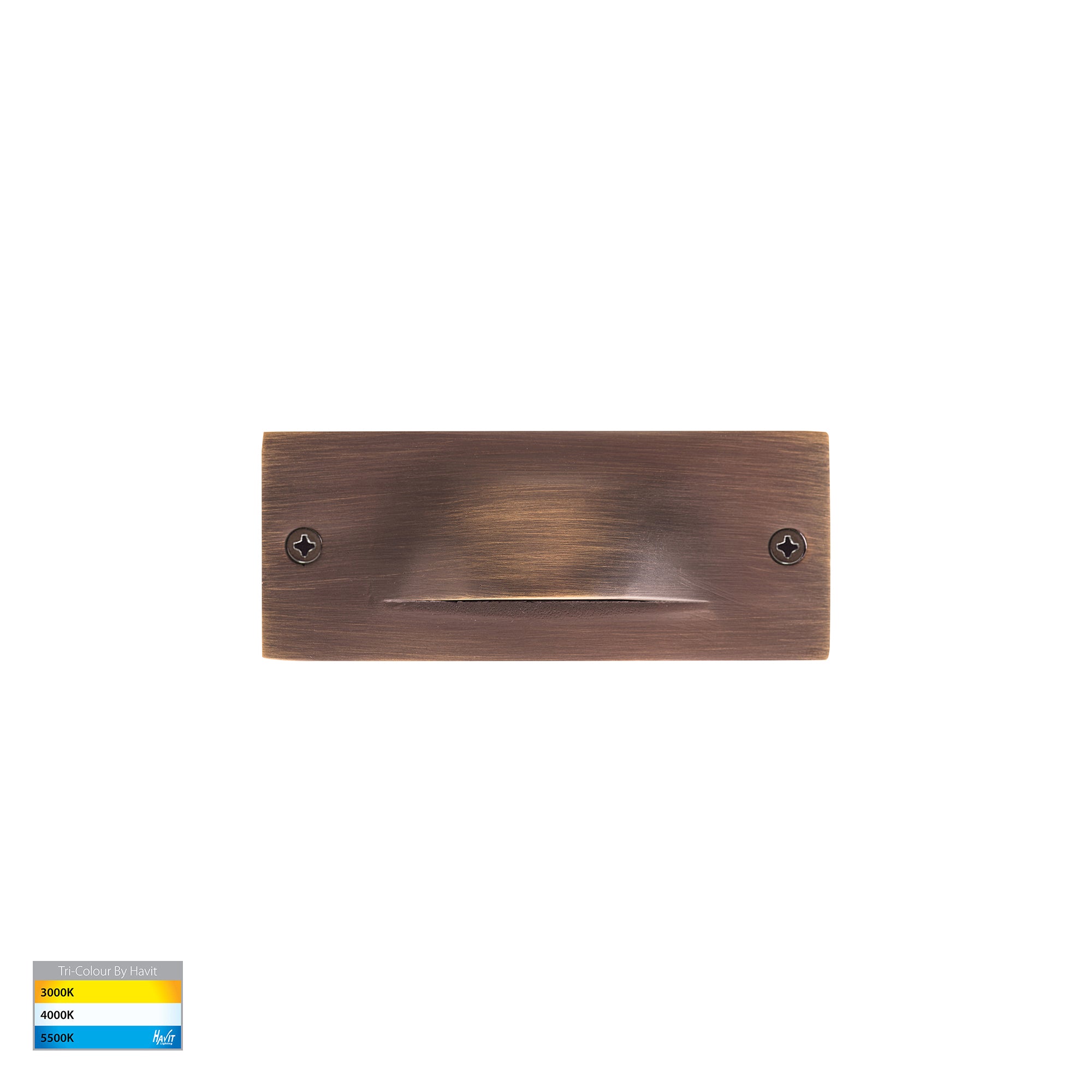 HV3011T-AB-12V | HV3011T-AB-240V - Corba Antique Brass 3w Recessed Brick Light