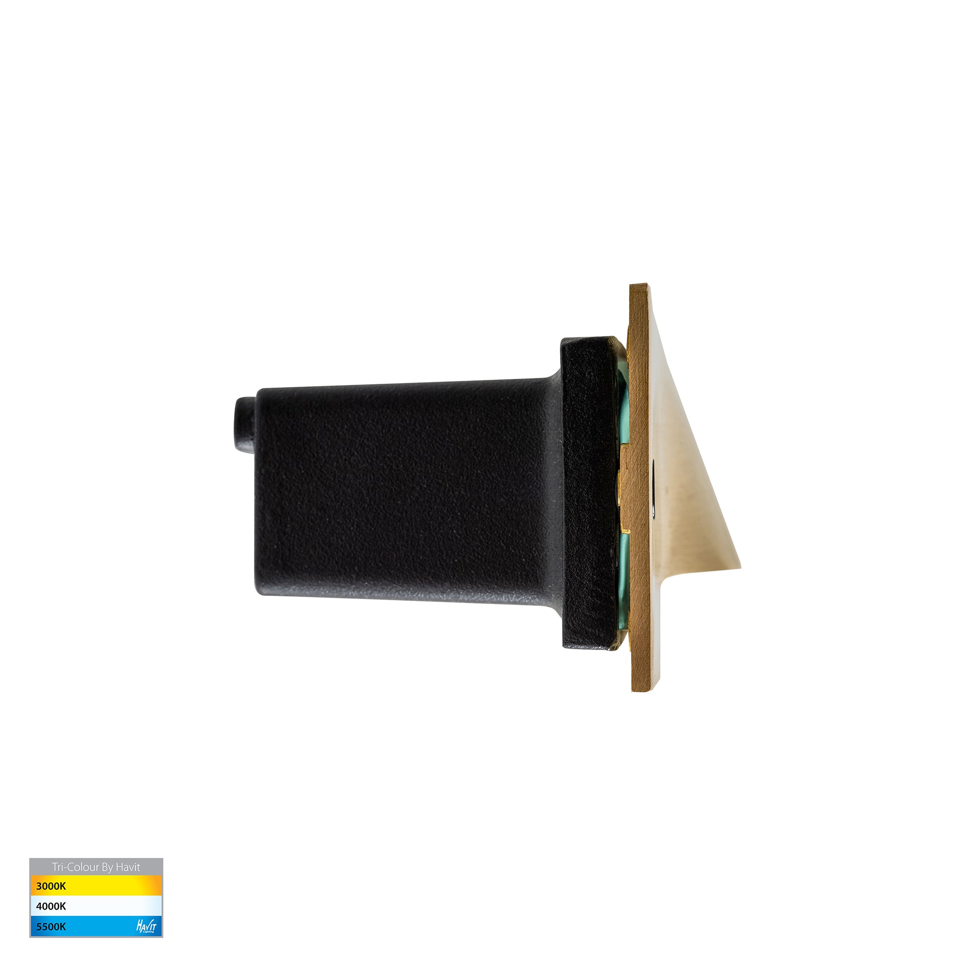 HV3011T-BR-12V | HV3011T-BR-240V - Corba Brass 3w Recessed Brick Light 