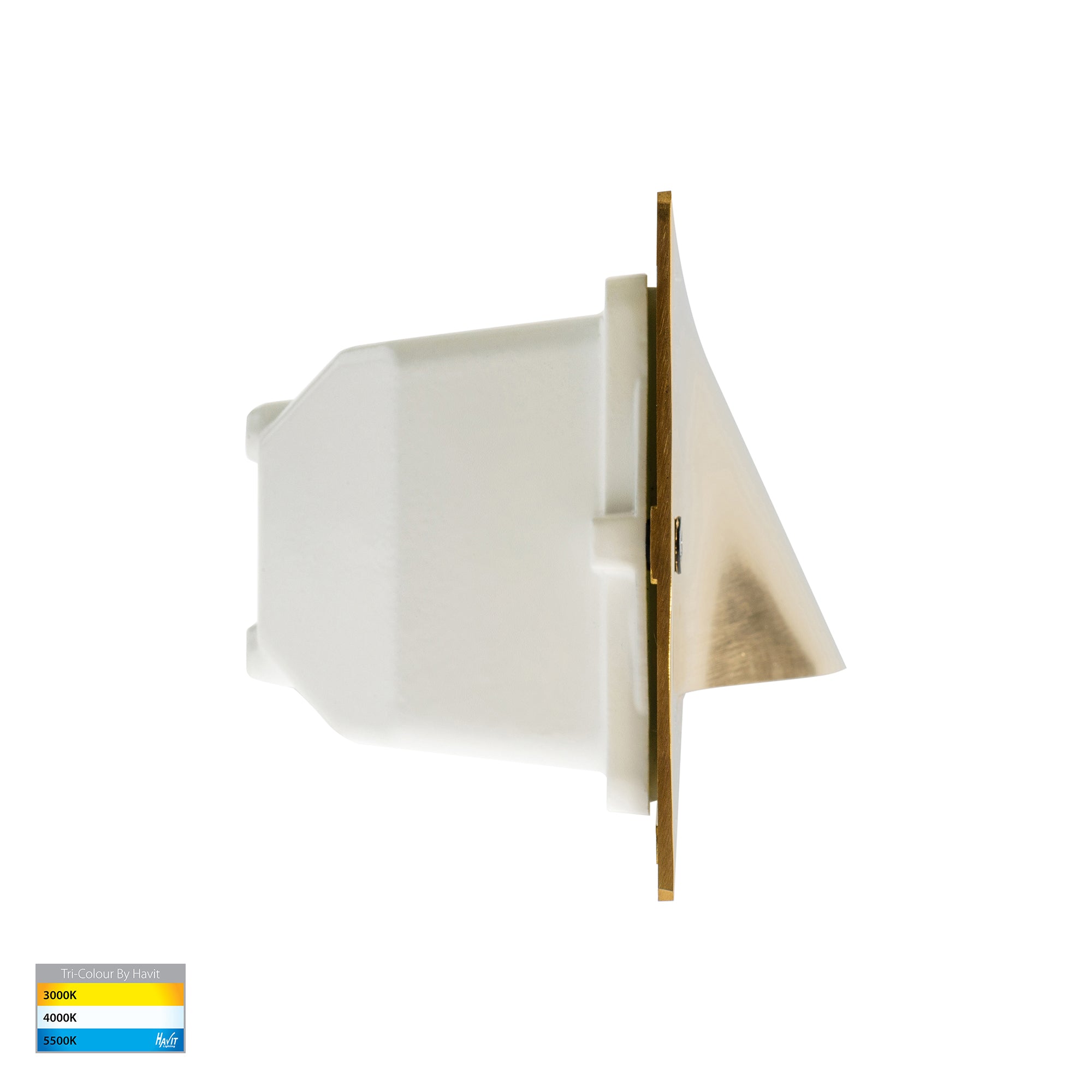 HV3013T-BR-12V | HV3013T-BR-240V - Corba Brass 10w Recessed Brick Light