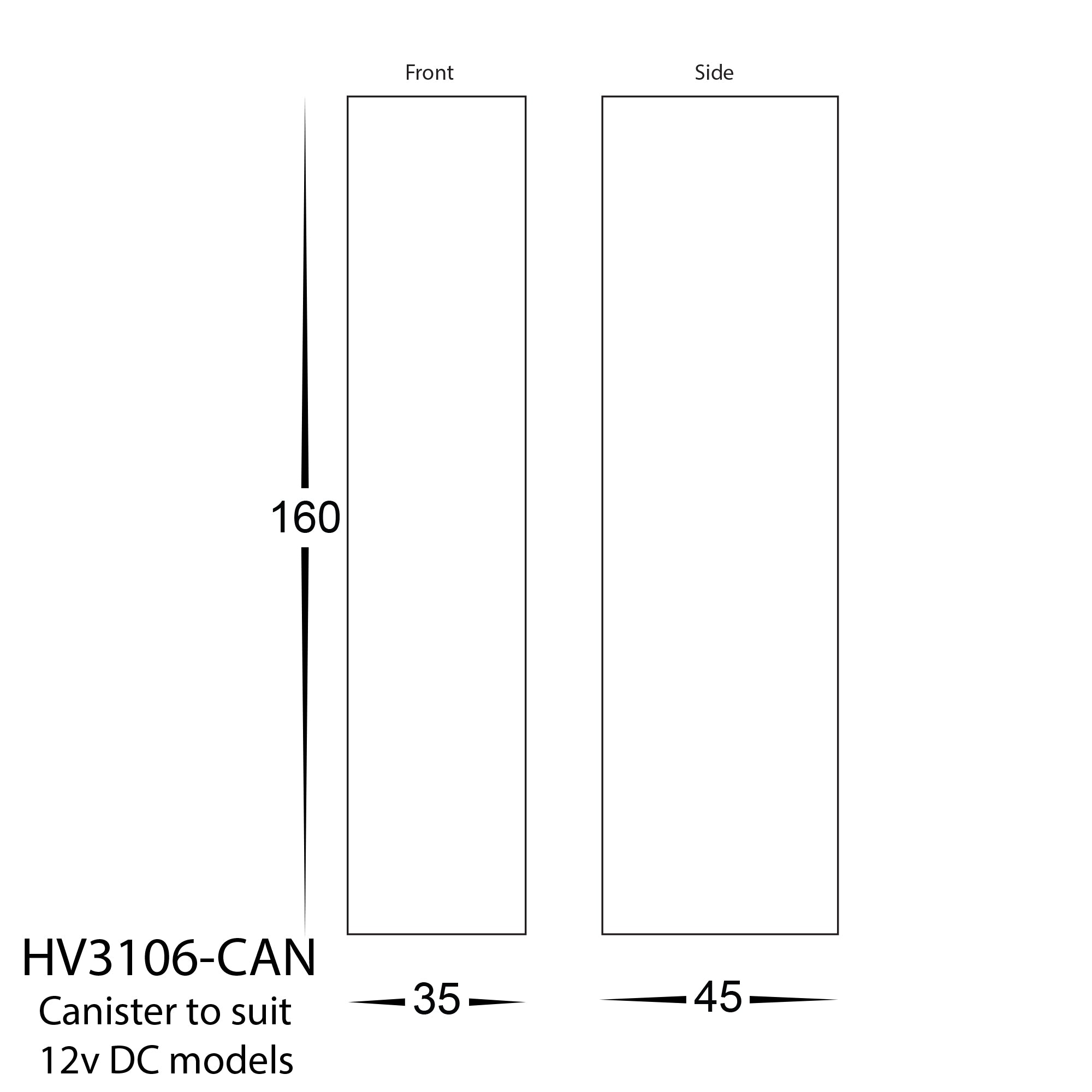 HV3106T-BLK-240V | HV3106T-BLK-12V - Paso Black Recessed LED Step Light