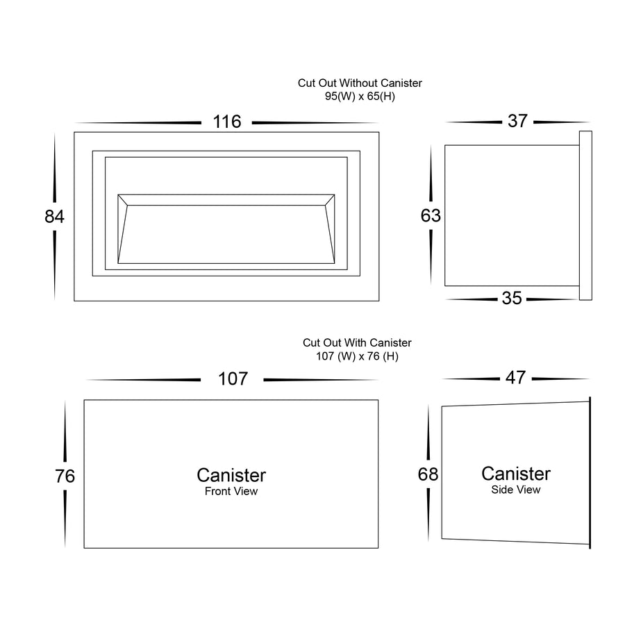 HV3113T-WHT-240V | HV3113T-WHT-12V - Trin White Rectangular Recessed L ...