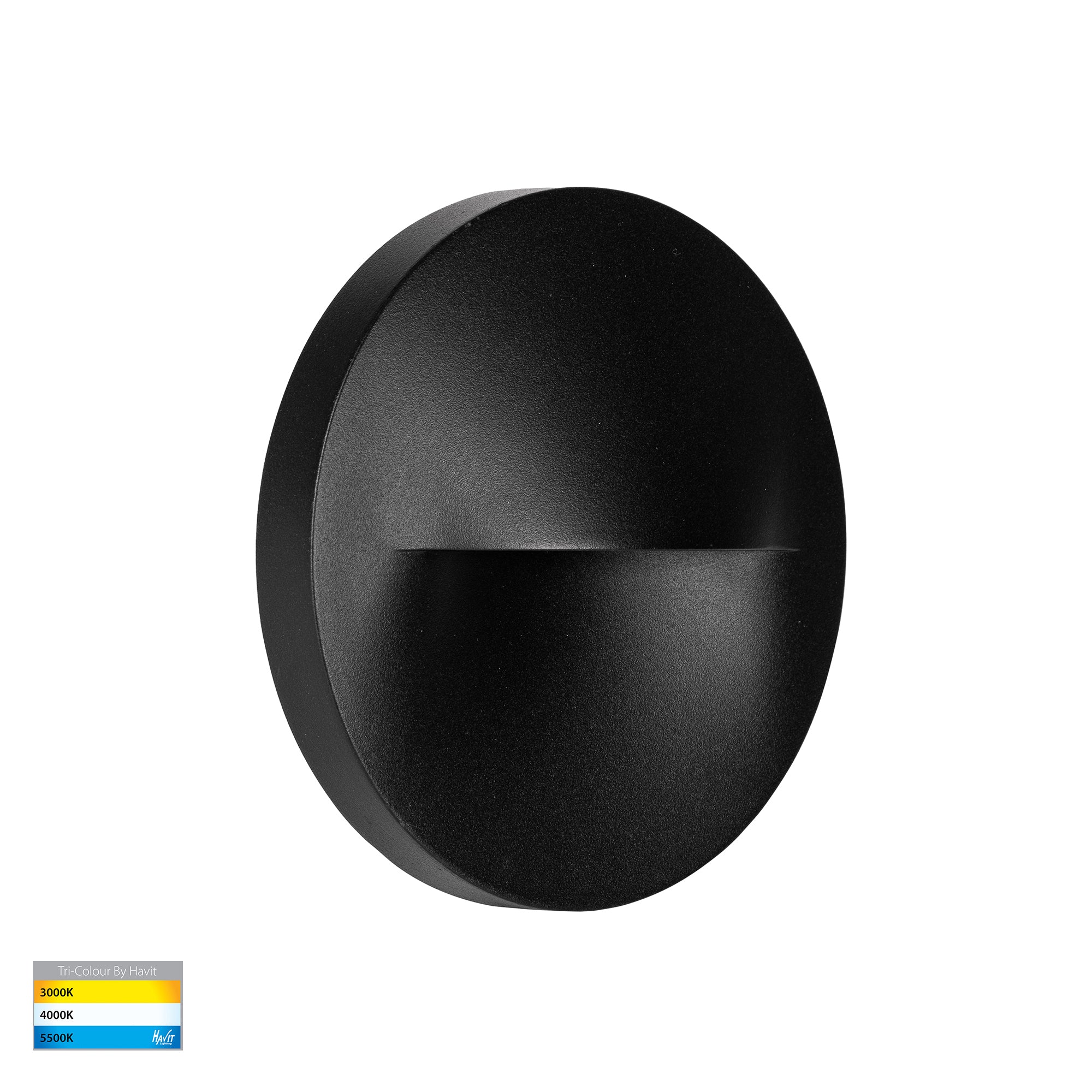 HV3227T-BLK - Lisca Aluminium Black Round LED Wall Light