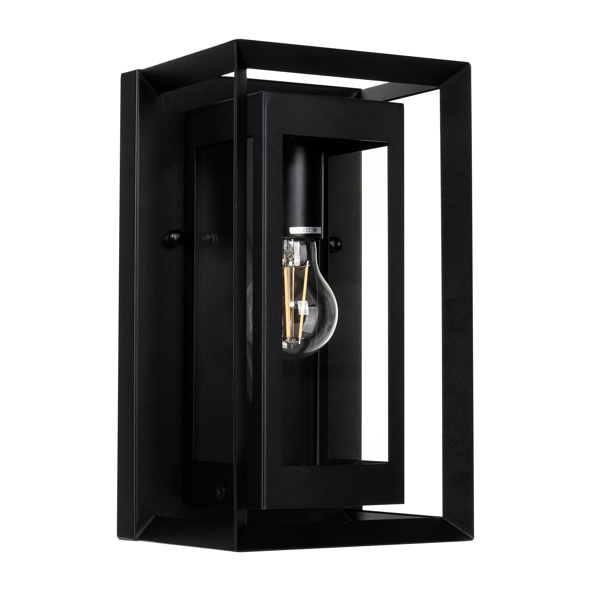 HV3531W-S-BLK - Felix Galvanised Iron Black Wall Light