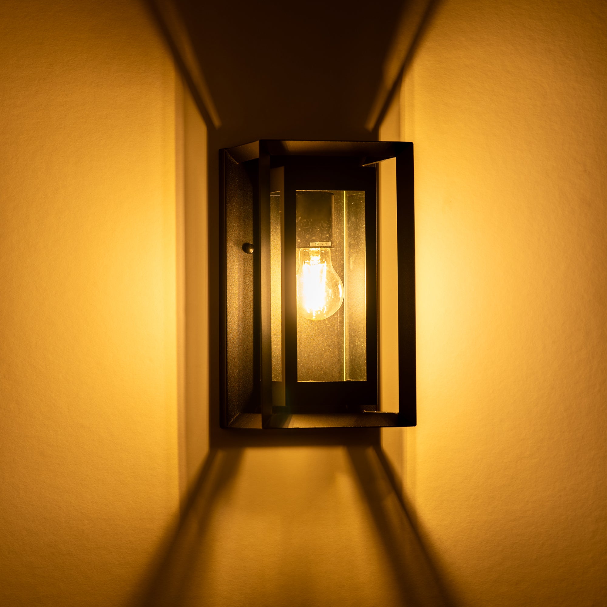 HV3531W-S-BLK - Felix Galvanised Iron Black Wall Light