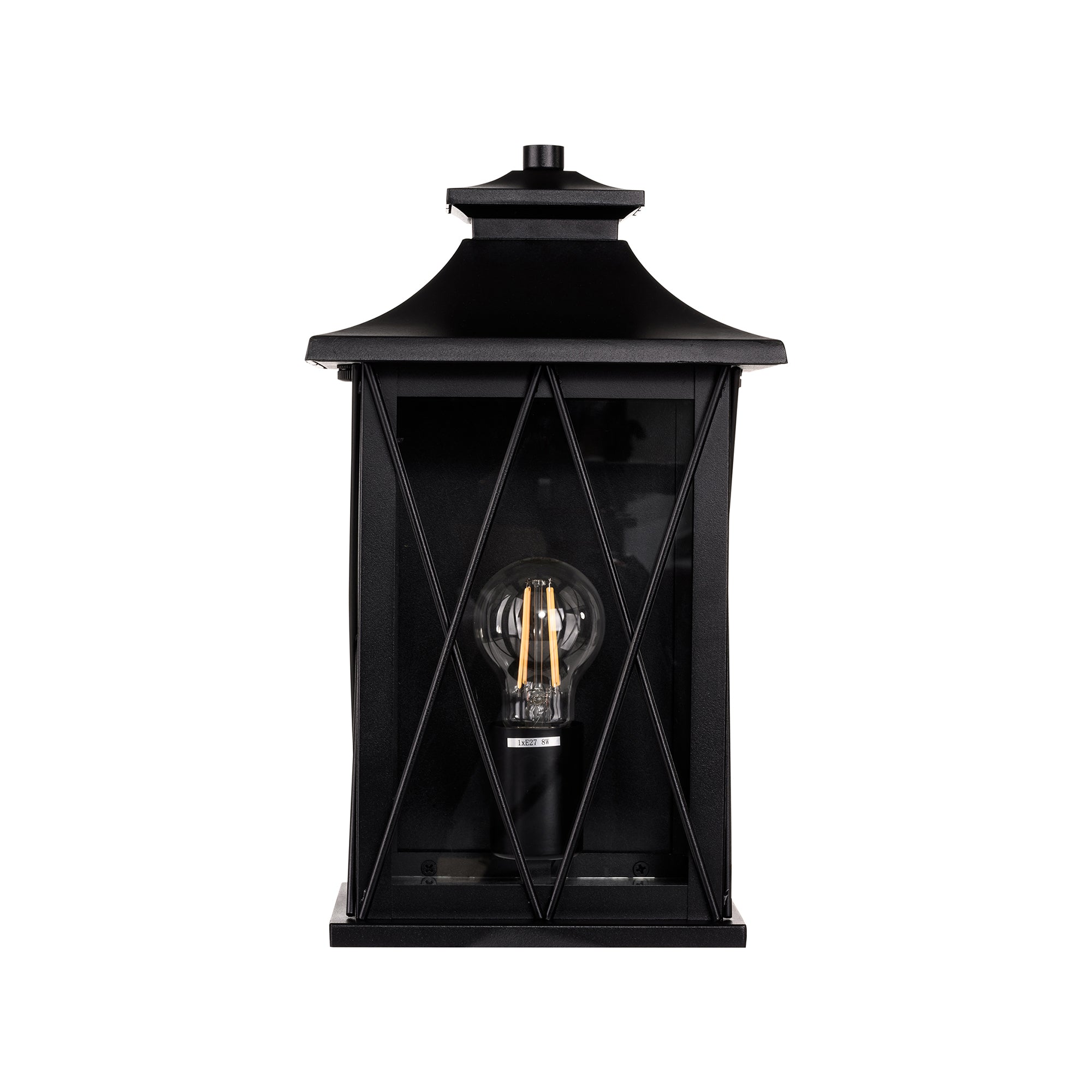 HV3532W-S-BLK - Odin Galvanised Iron Black Wall Light