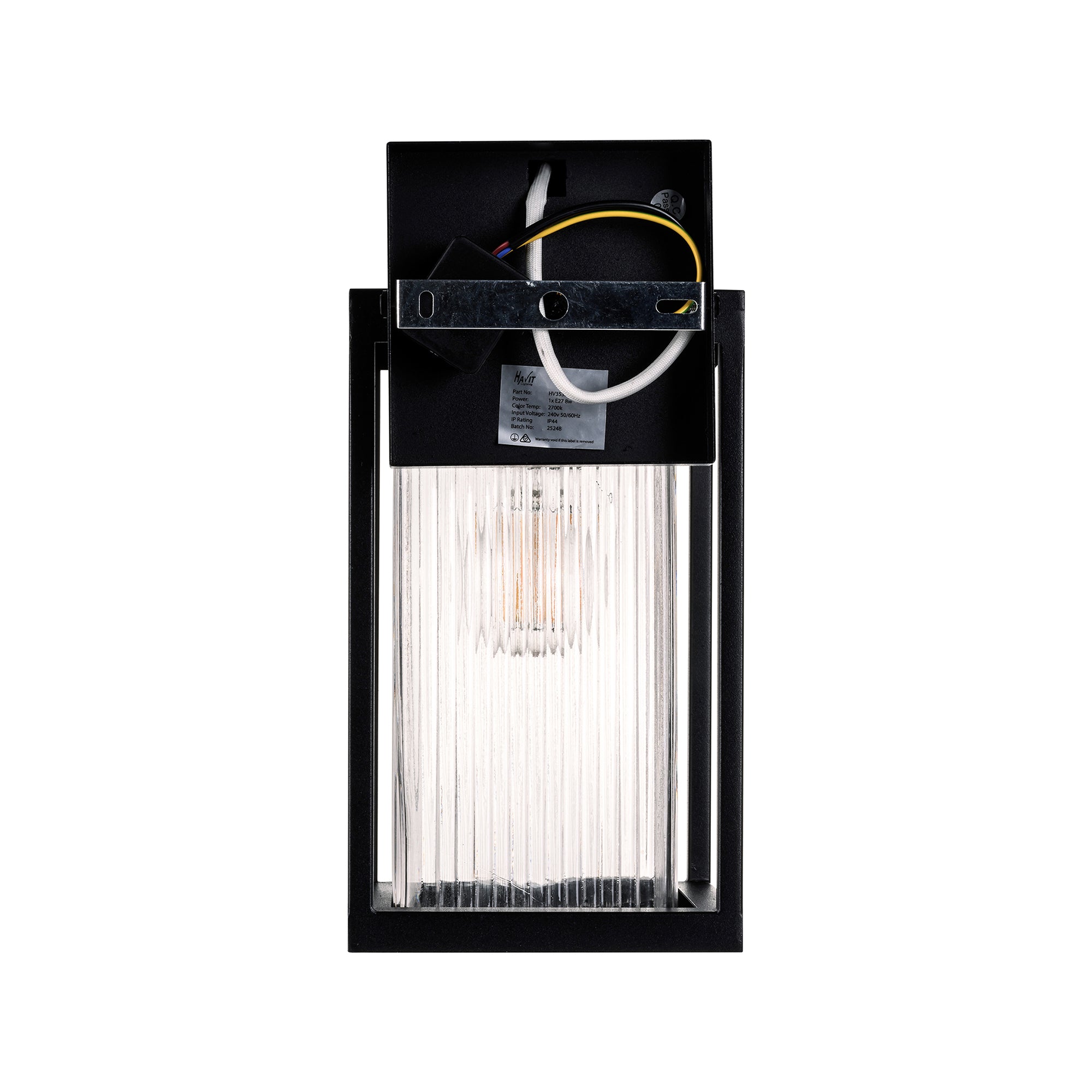 HV3533W-S-BLK - Micah Galvanised Iron Black Wall Light