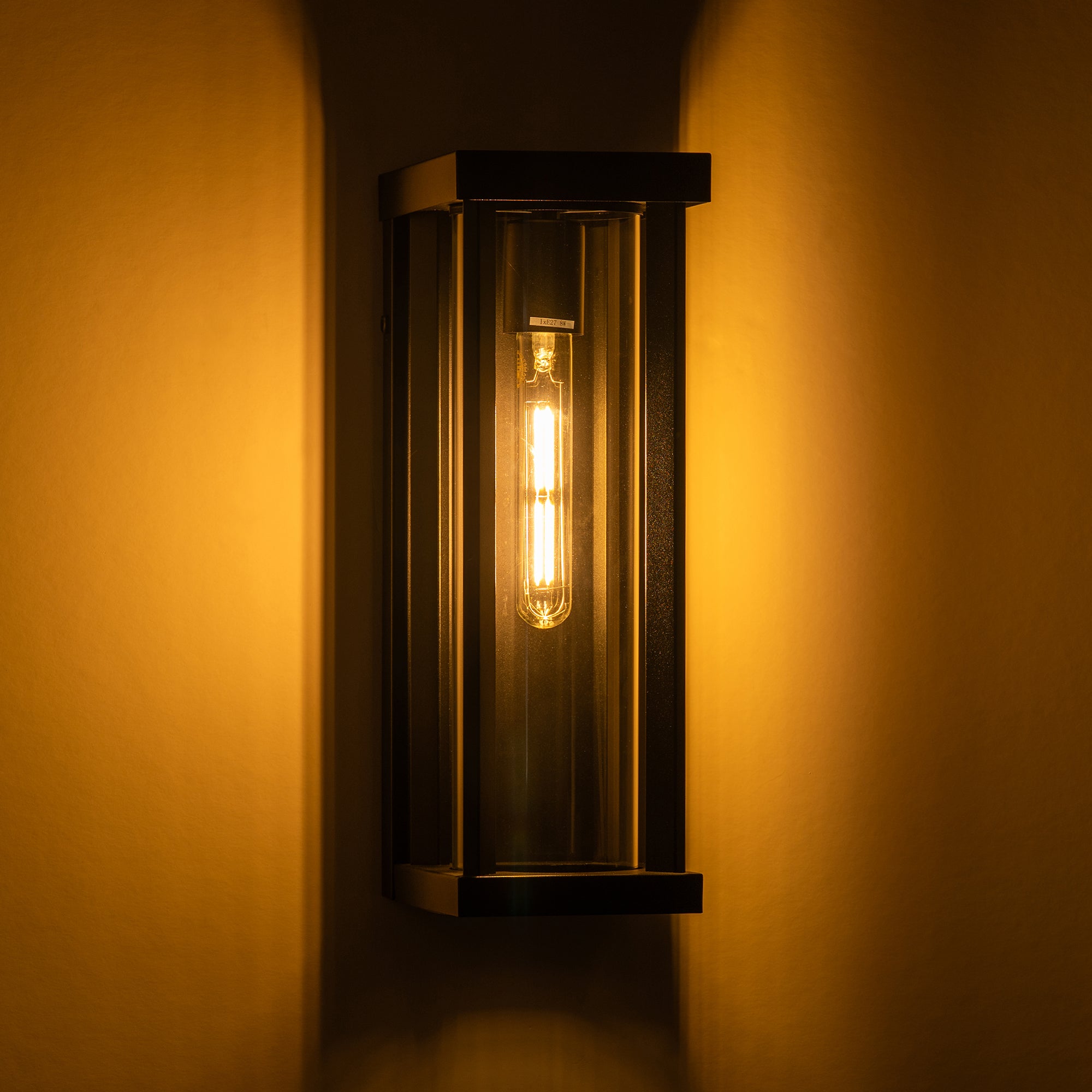 HV3534W-S-BLK - Nalia Galvanised Iron Black Wall Light