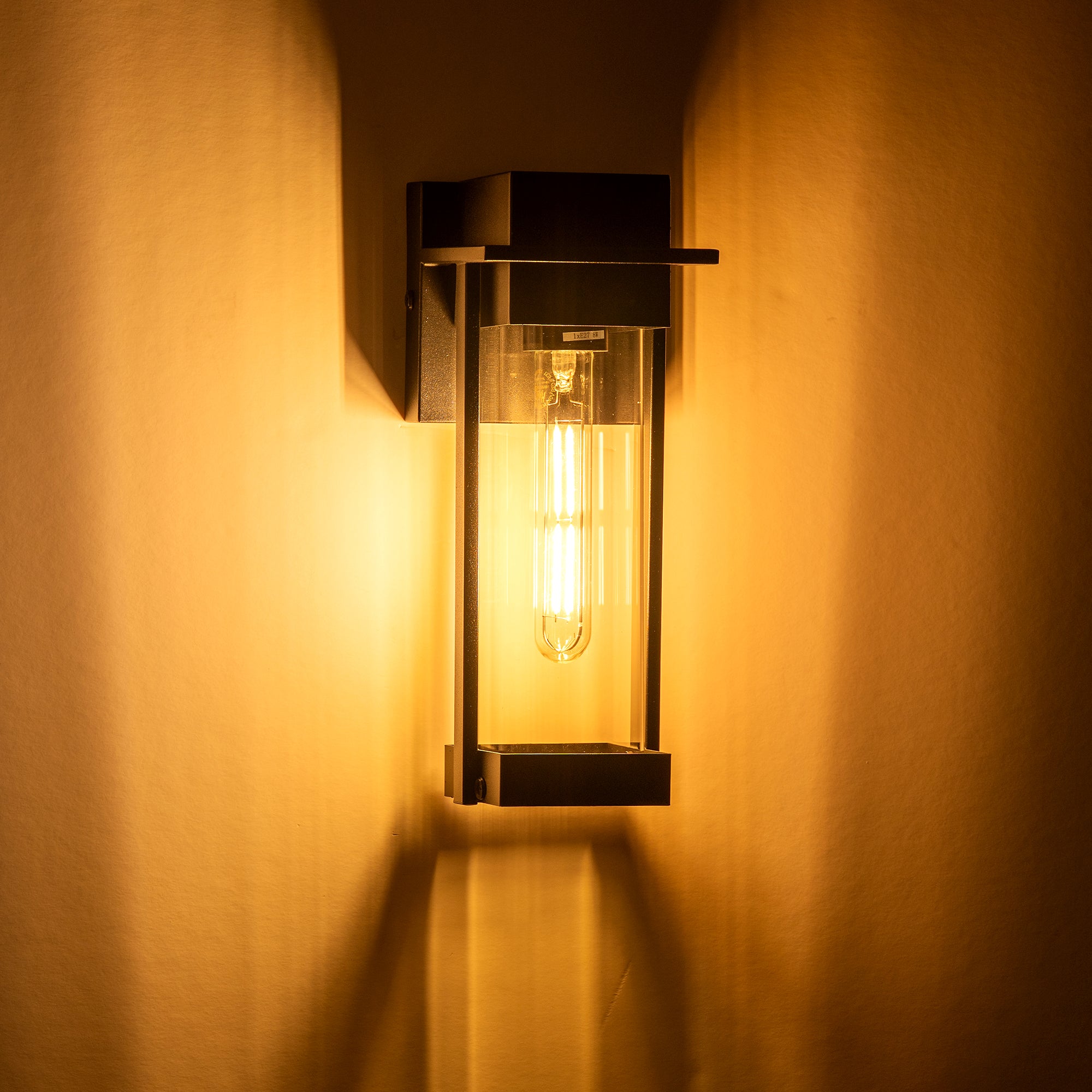 HV3537W-S-BLK - Ashton Galvanised Iron Black Wall Light