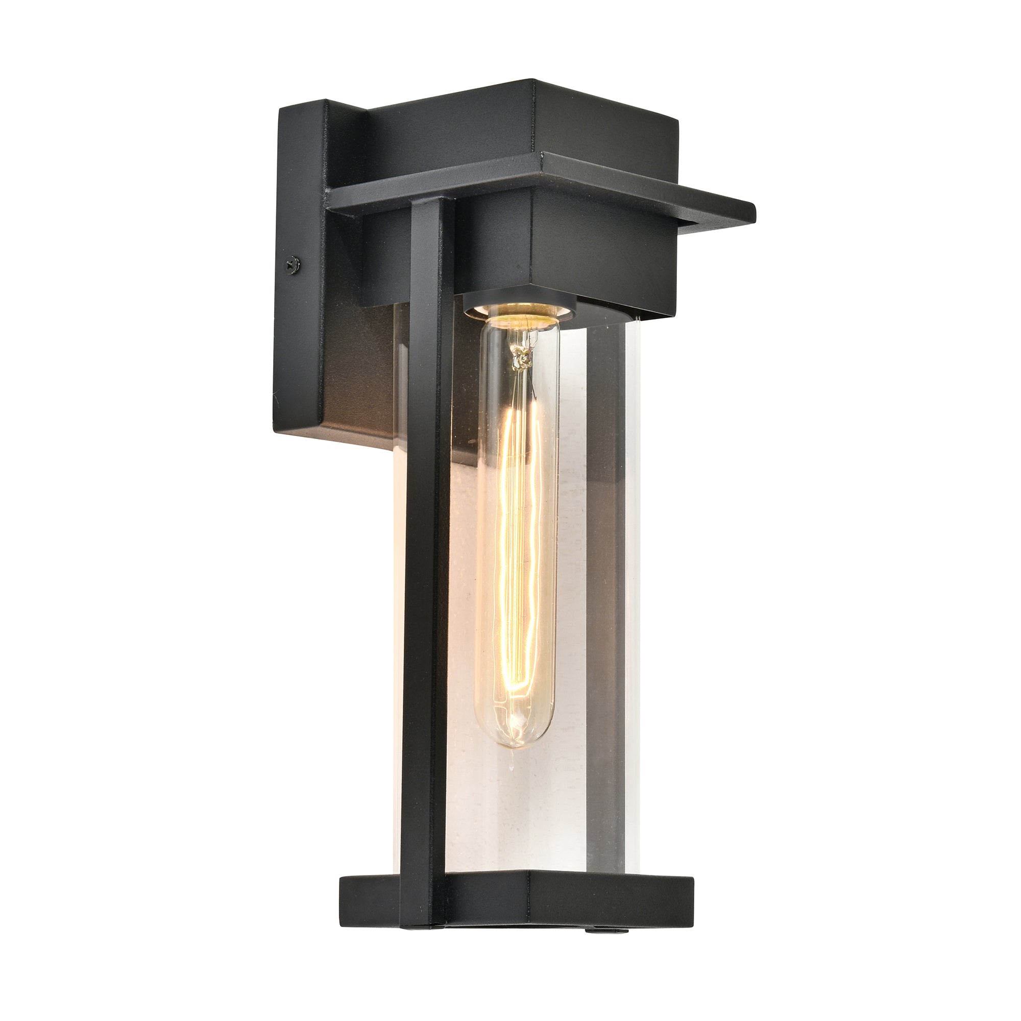 HV3537W-S-BLK - Ashton Galvanised Iron Black Wall Light