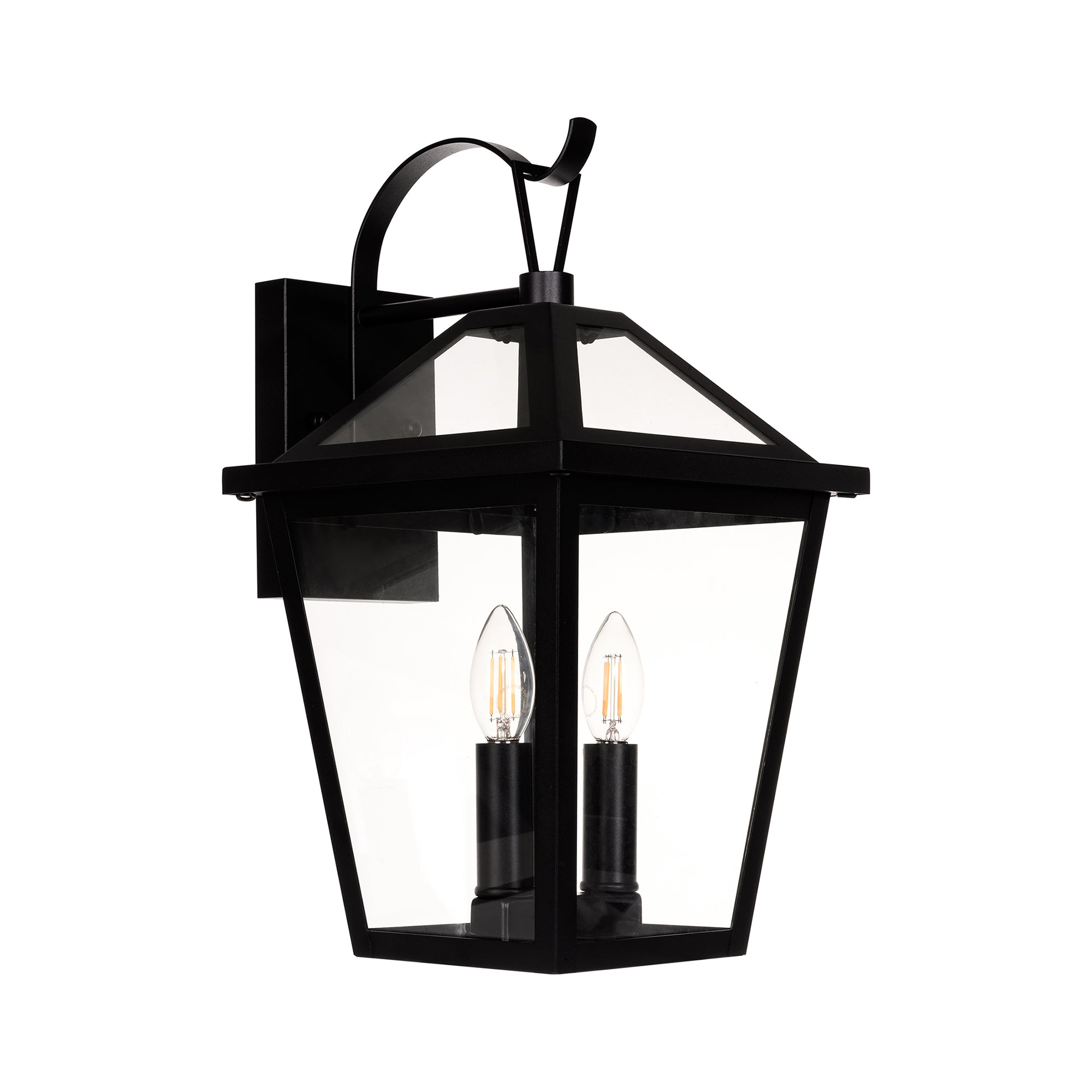 HV3538W-S-BLK - Karter Galvanised Iron Black Wall Light