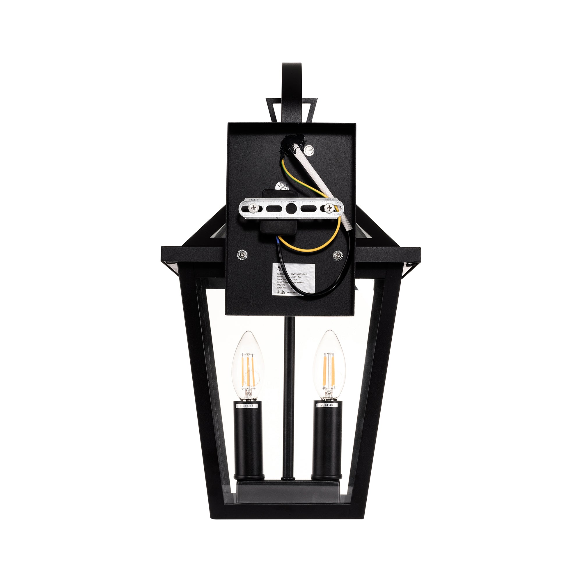HV3538W-S-BLK - Karter Galvanised Iron Black Wall Light