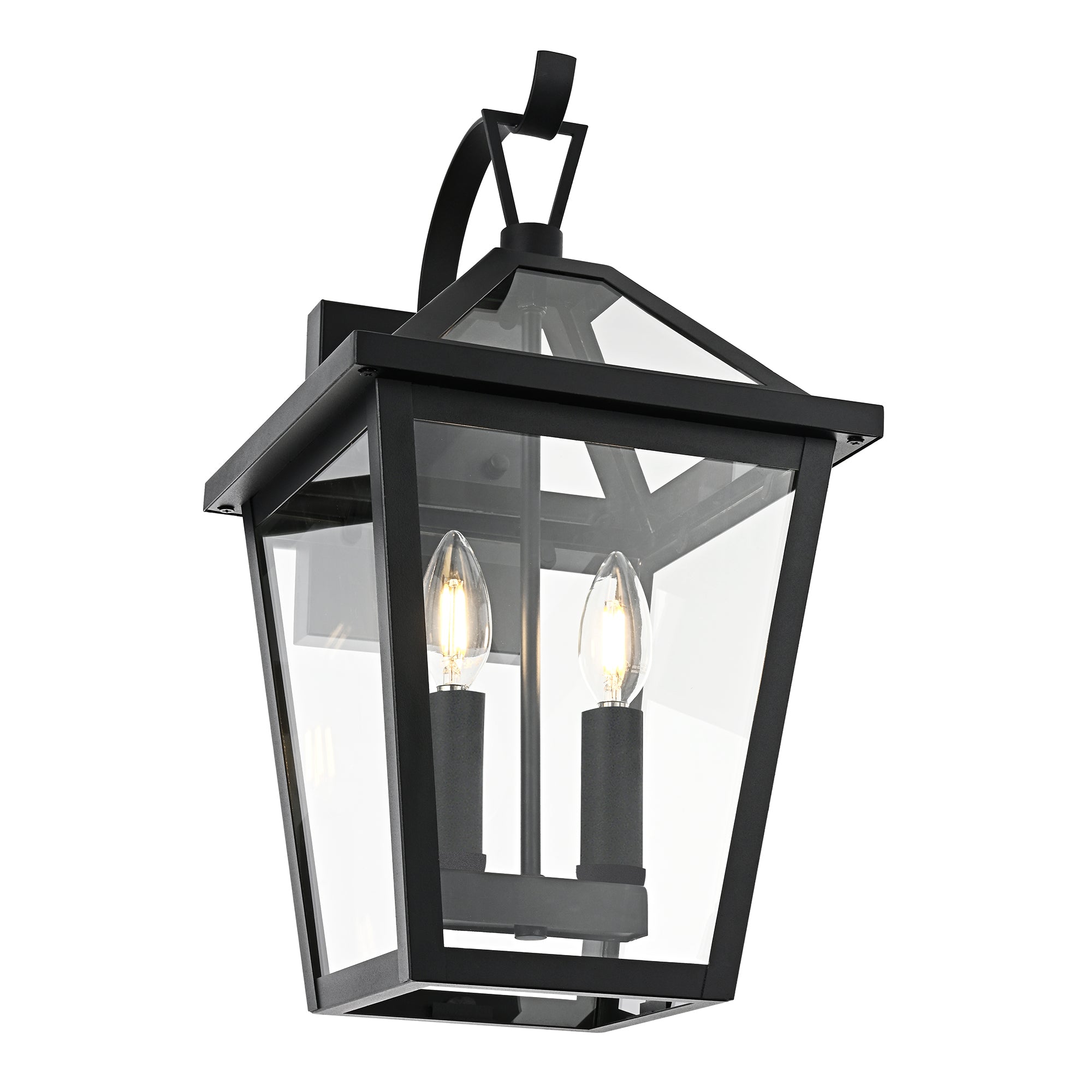 HV3538W-S-BLK - Karter Galvanised Iron Black Wall Light