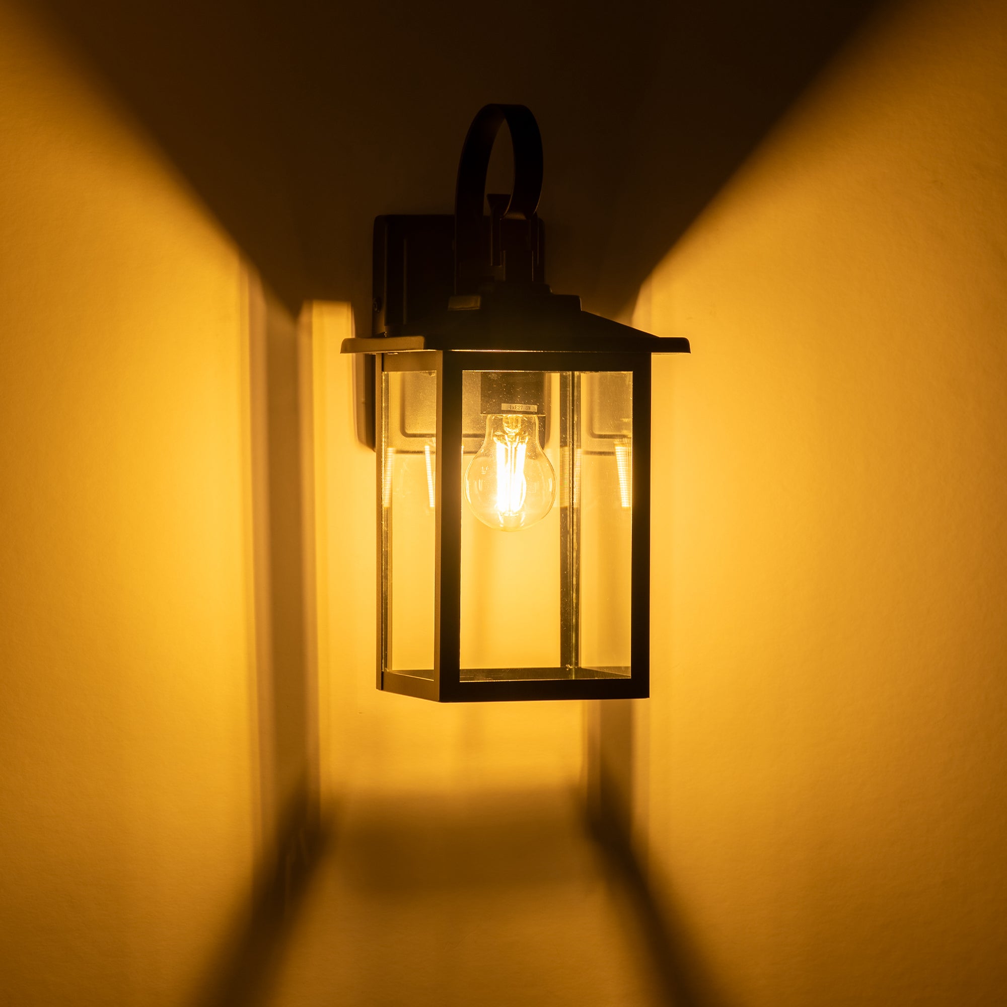HV3535W-S-BLK - Madix Galvanised Iron Black Wall Light