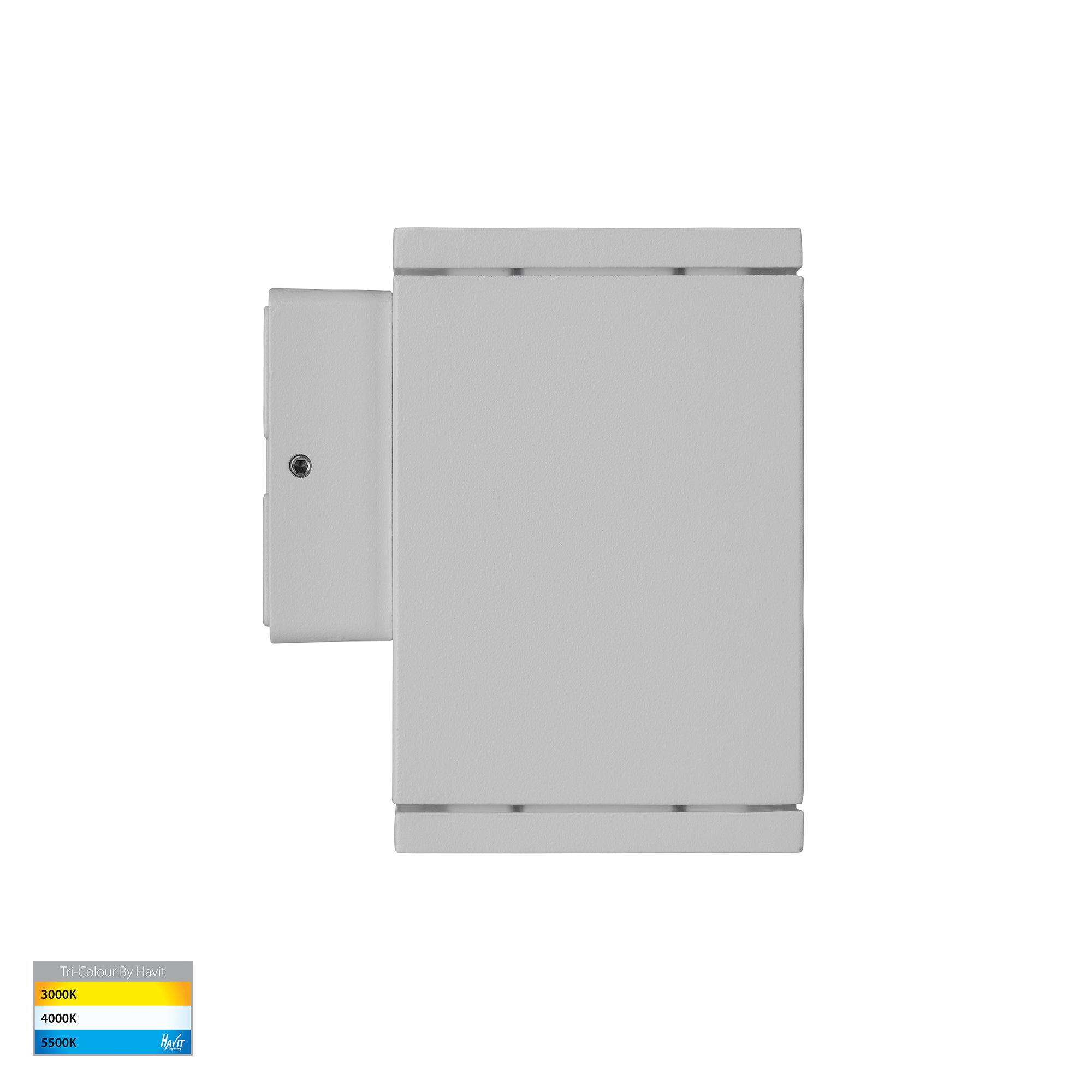 HV3623T-WHT - Quadru Square White TRI Colour Fixed Down LED Wall Light