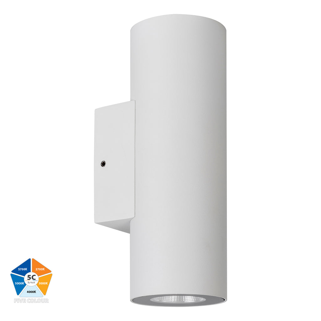 HV3626S-ALUWHT- Aries Aluminium White Up & Down LED Wall Light