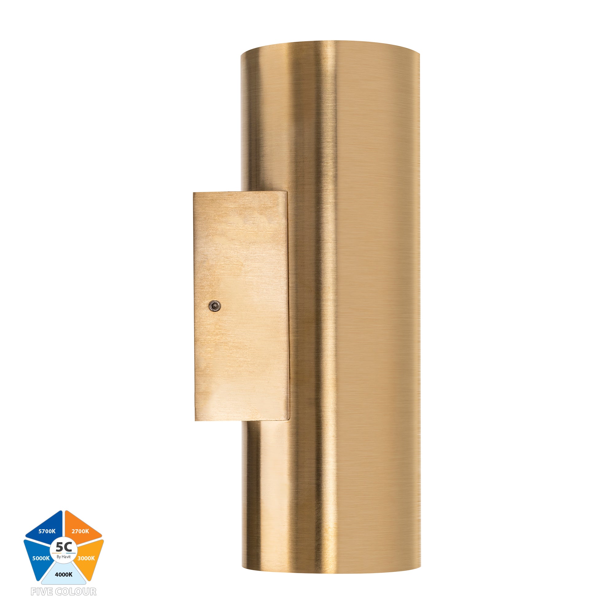 HV3626S-BR- Aries Solid Brass Up & Down LED Wall Light