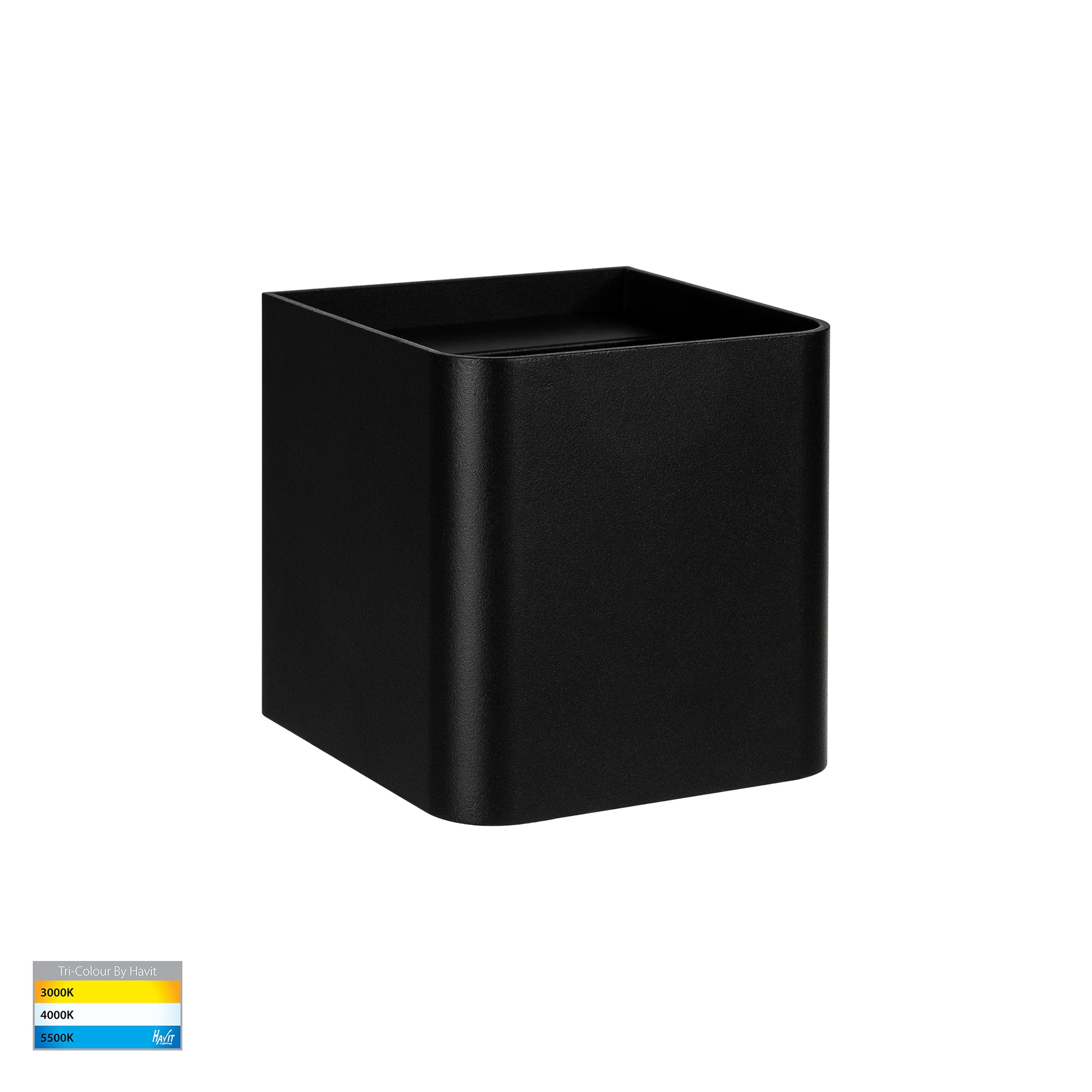 HV36583T-BLK-SQ - Versa Black Square Up & Down Wall Light