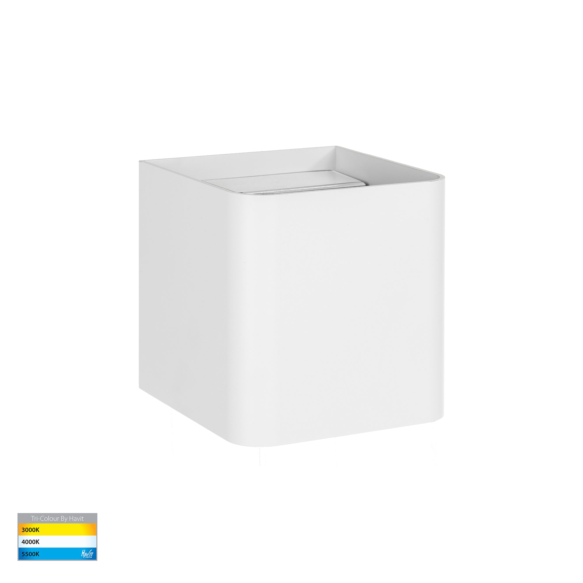 HV36583T-WHT-SQ - Versa White Square Up & Down Wall Light