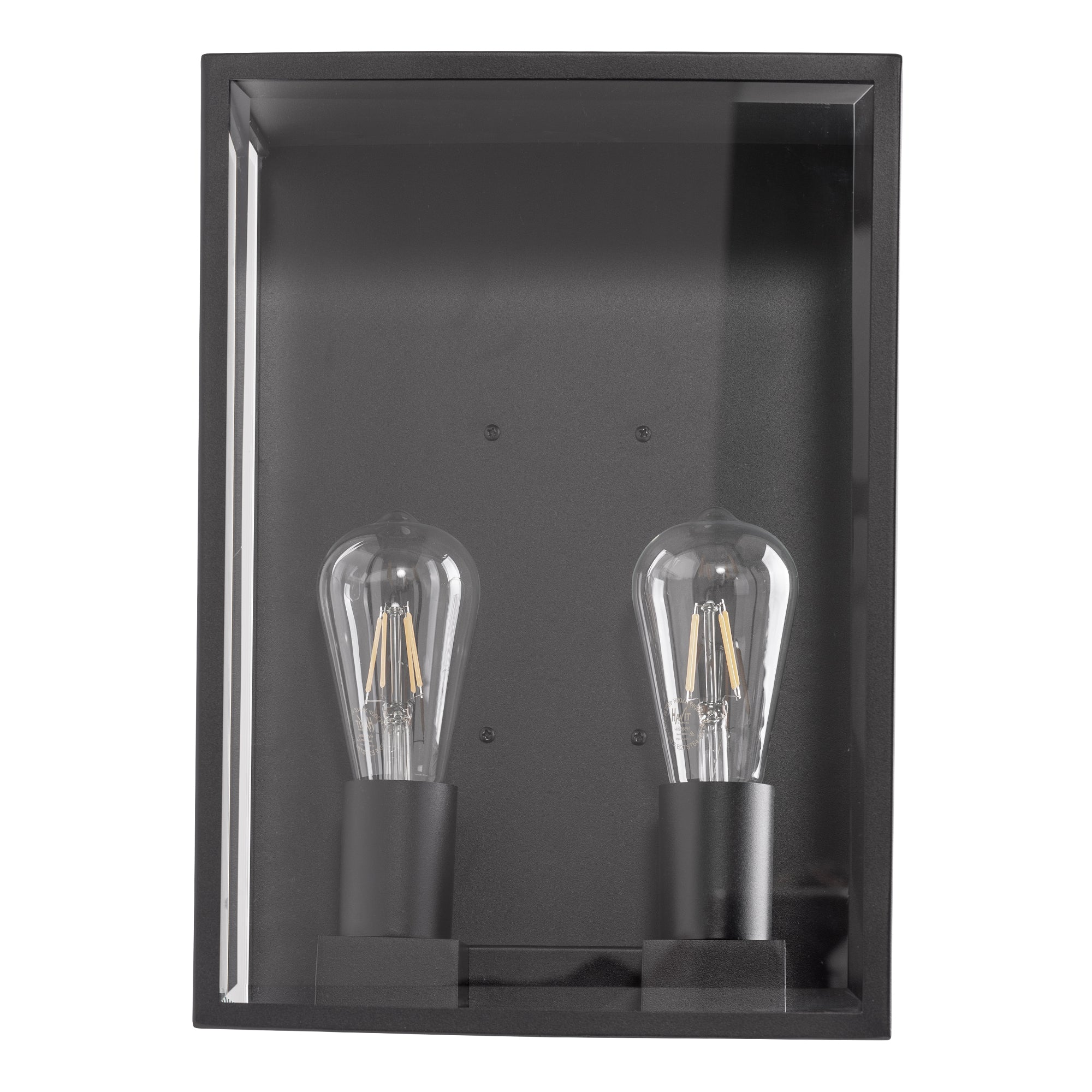 HV36592W-BLK - Bayside 316 Stainless Steel Black 2 Light Wall Light