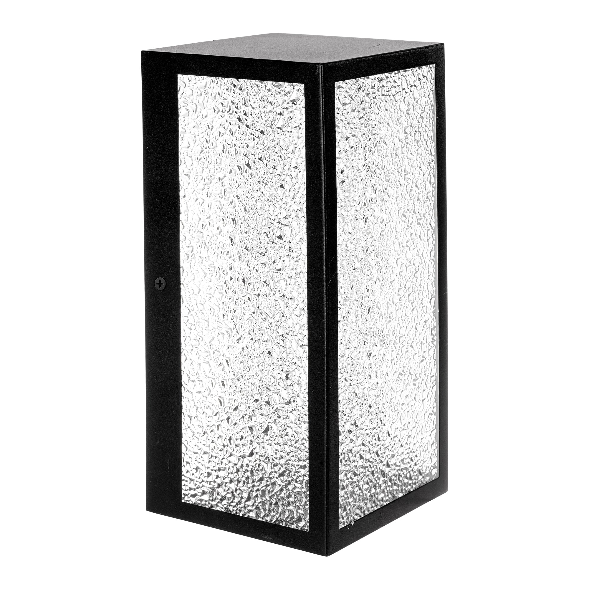 HV3659W-BLKCR - Bayside Aluminium Black Cracked Glass Wall Light