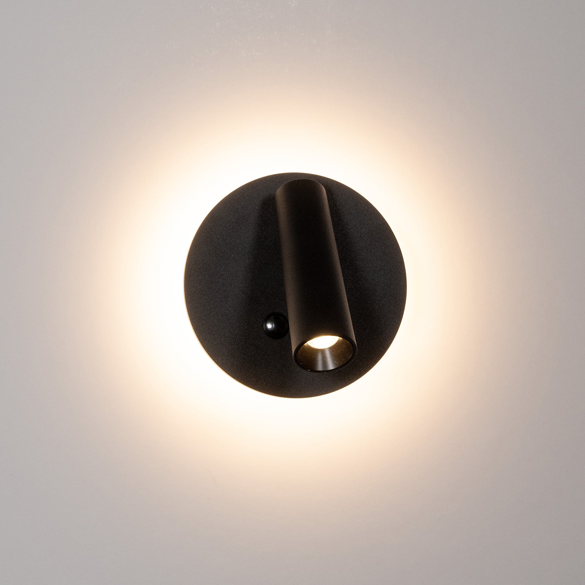HV3688T-BLK - Lesen Black Single Adjustable Wall Light with Back Light