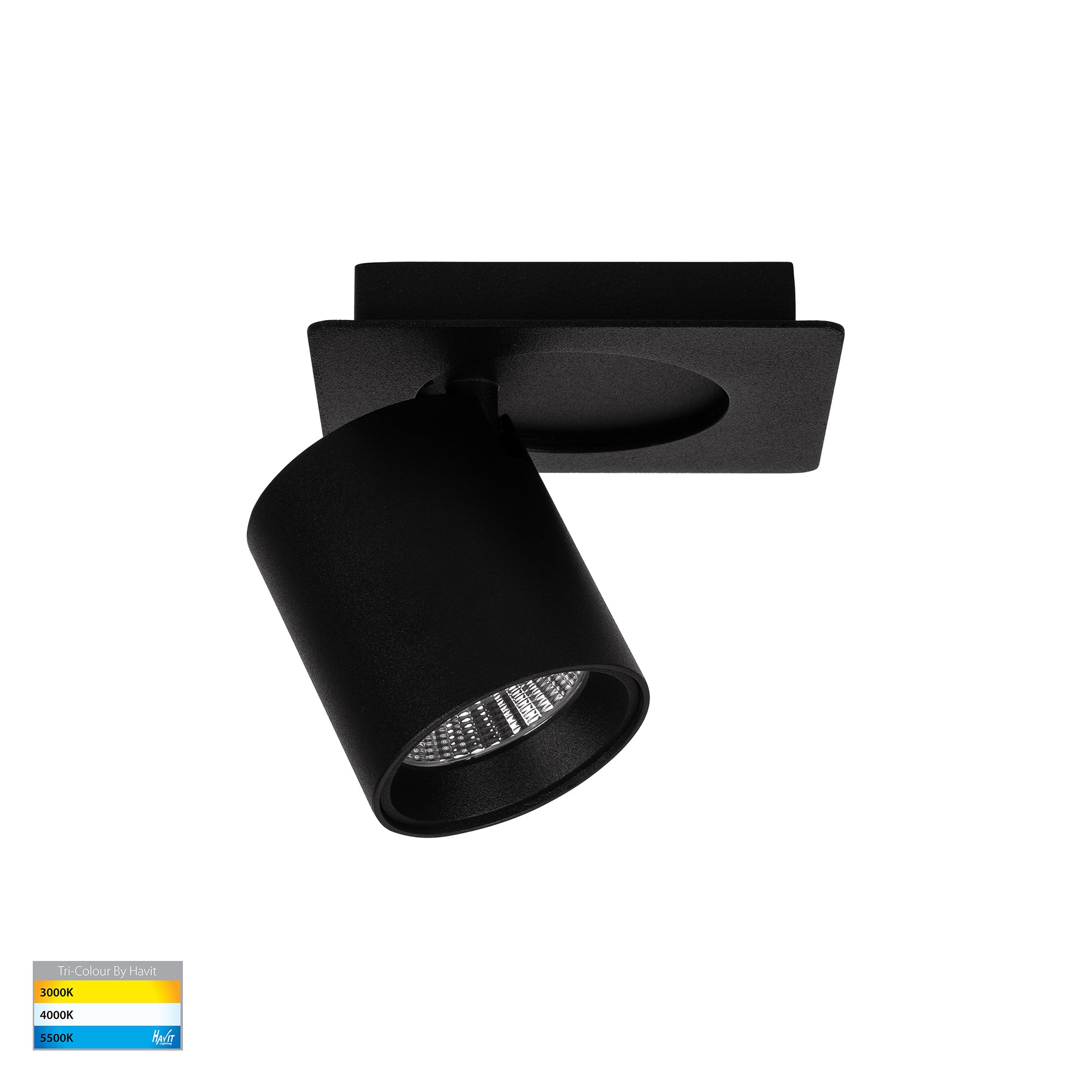 HV4003T-1-BLK - Sbarra Black Single Adjustable Spot Light