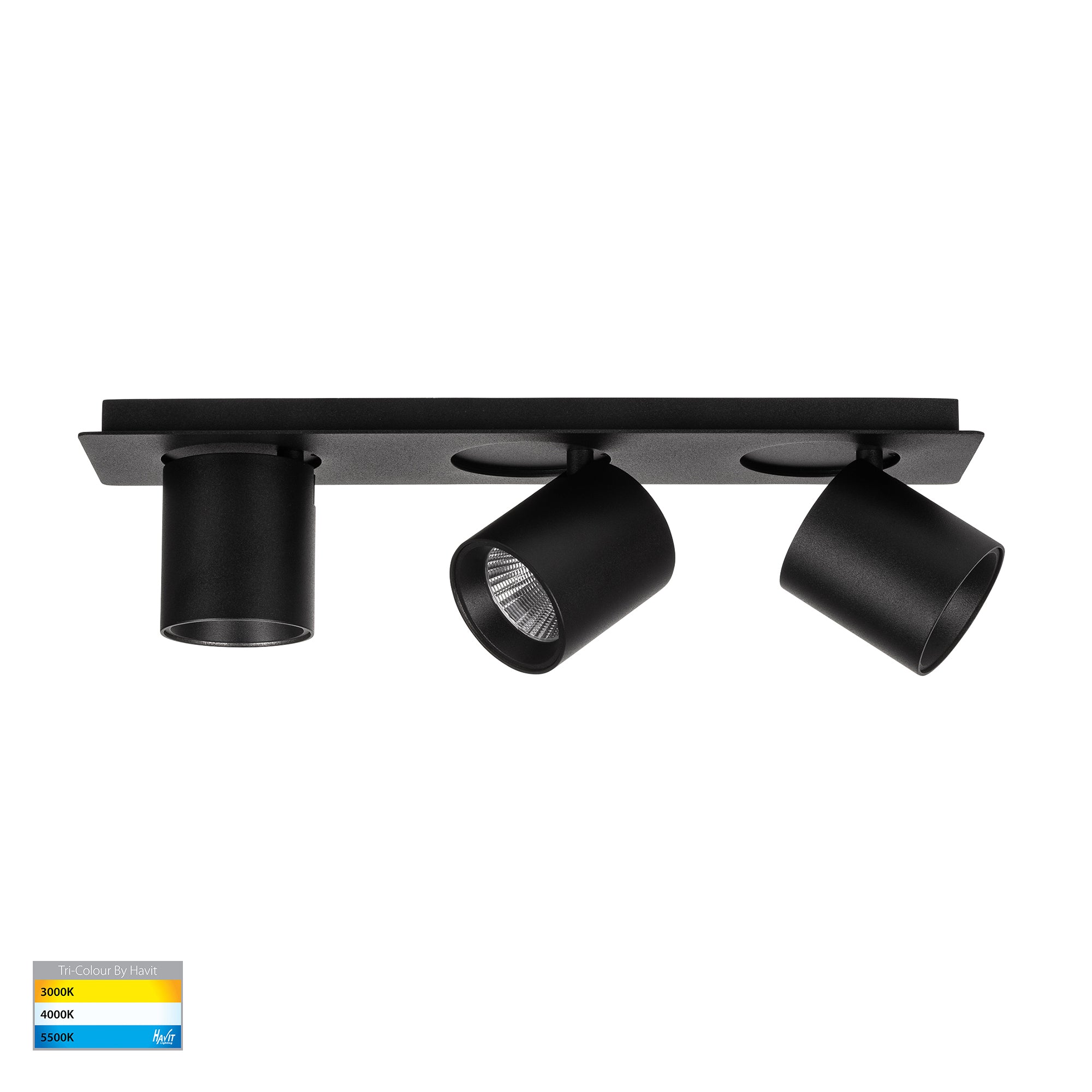 HV4003T-3-BLK - Sbarra Black 3 Light Adjustable Bar Light