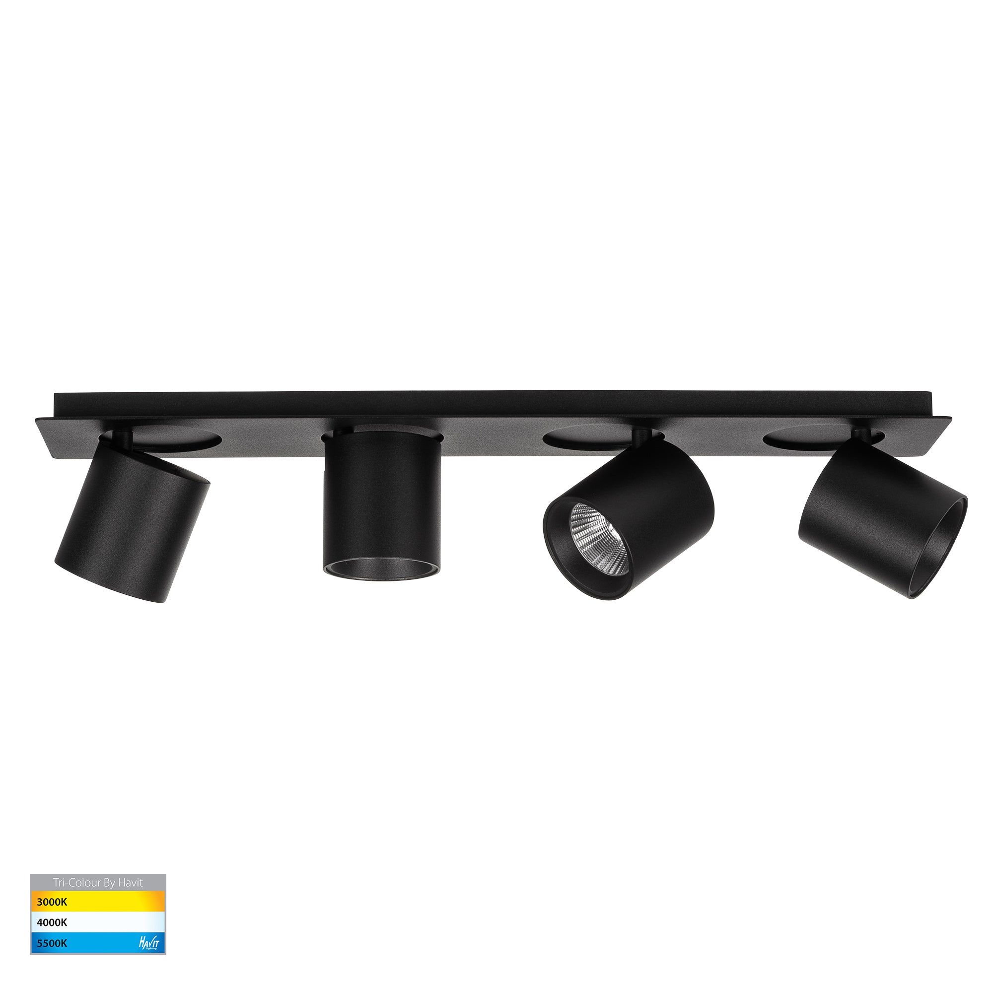 HV4003T-4-BLK - Sbarra Black 4 Light Adjustable Bar Light