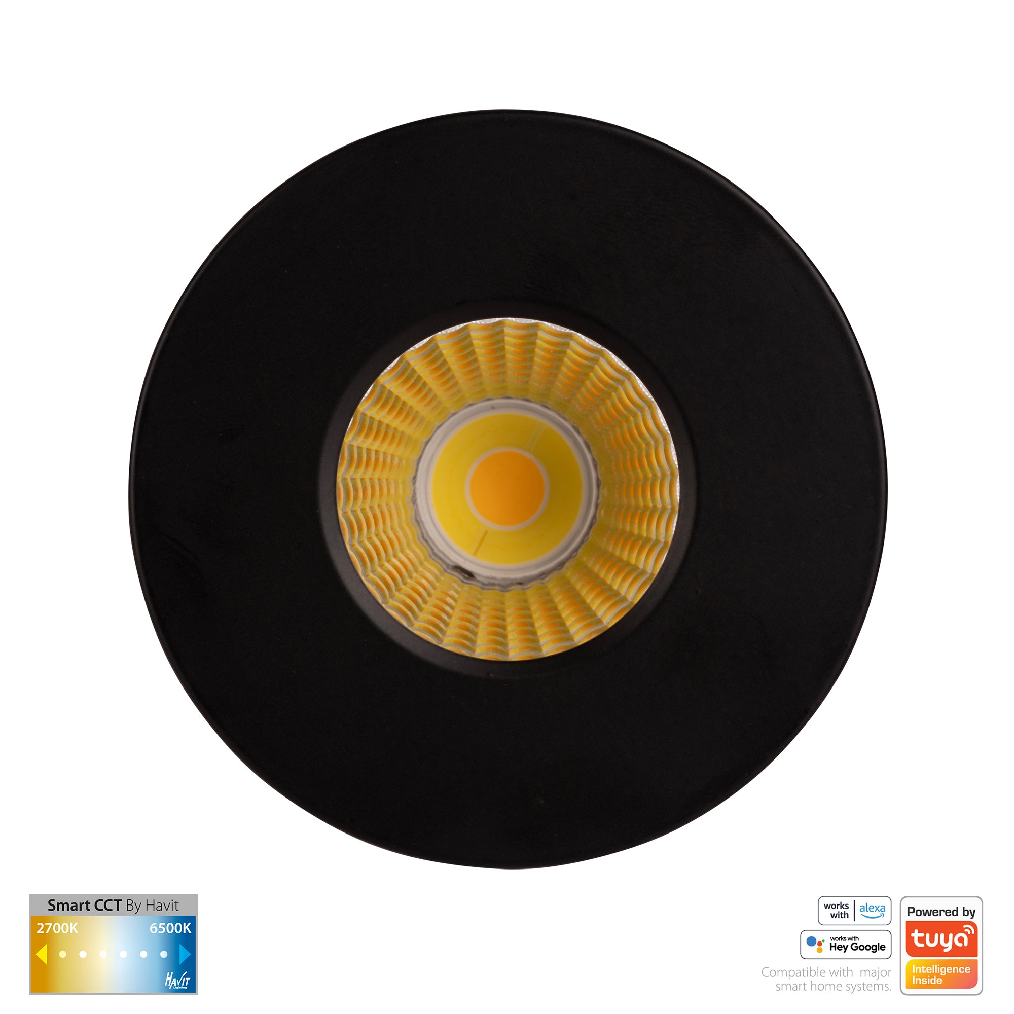 HV5511CCT-BLK - Prime Black Fixed CCT WIFI LED Downlight
