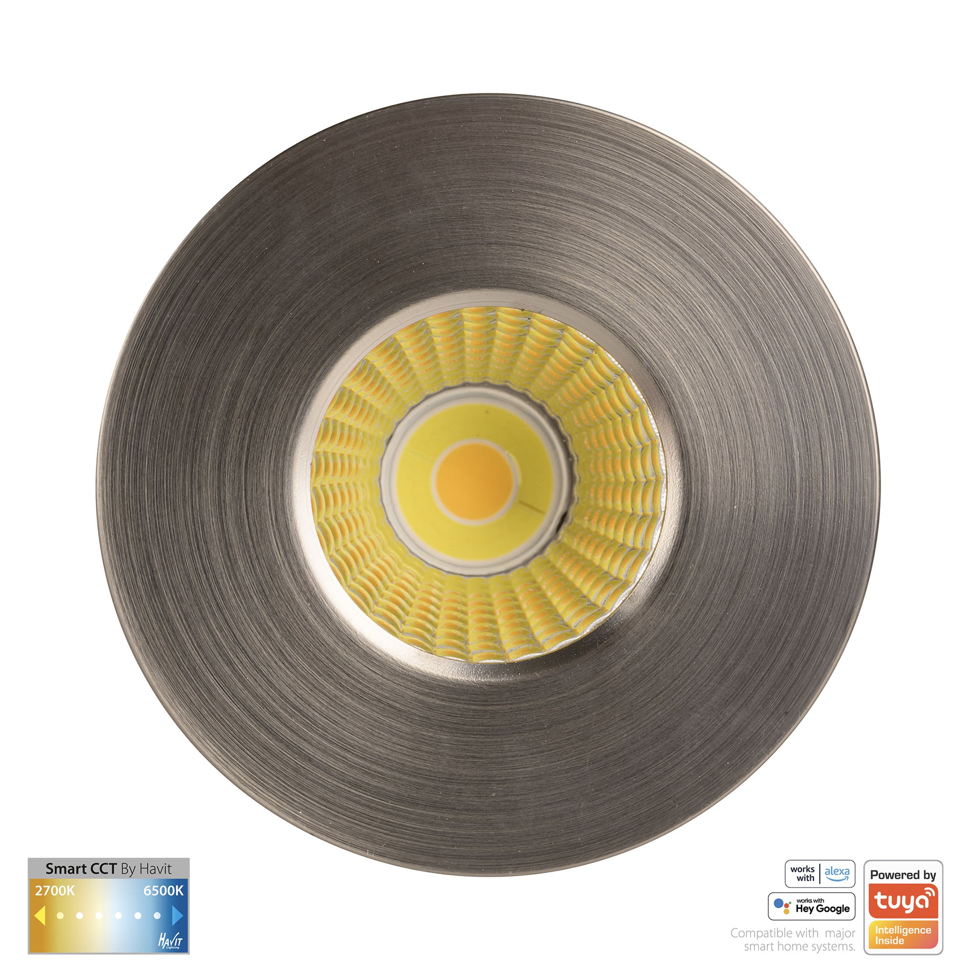 HV5511CCT-NK - Prime Nickel Coloured Fixed CCT WIFI LED Downlight