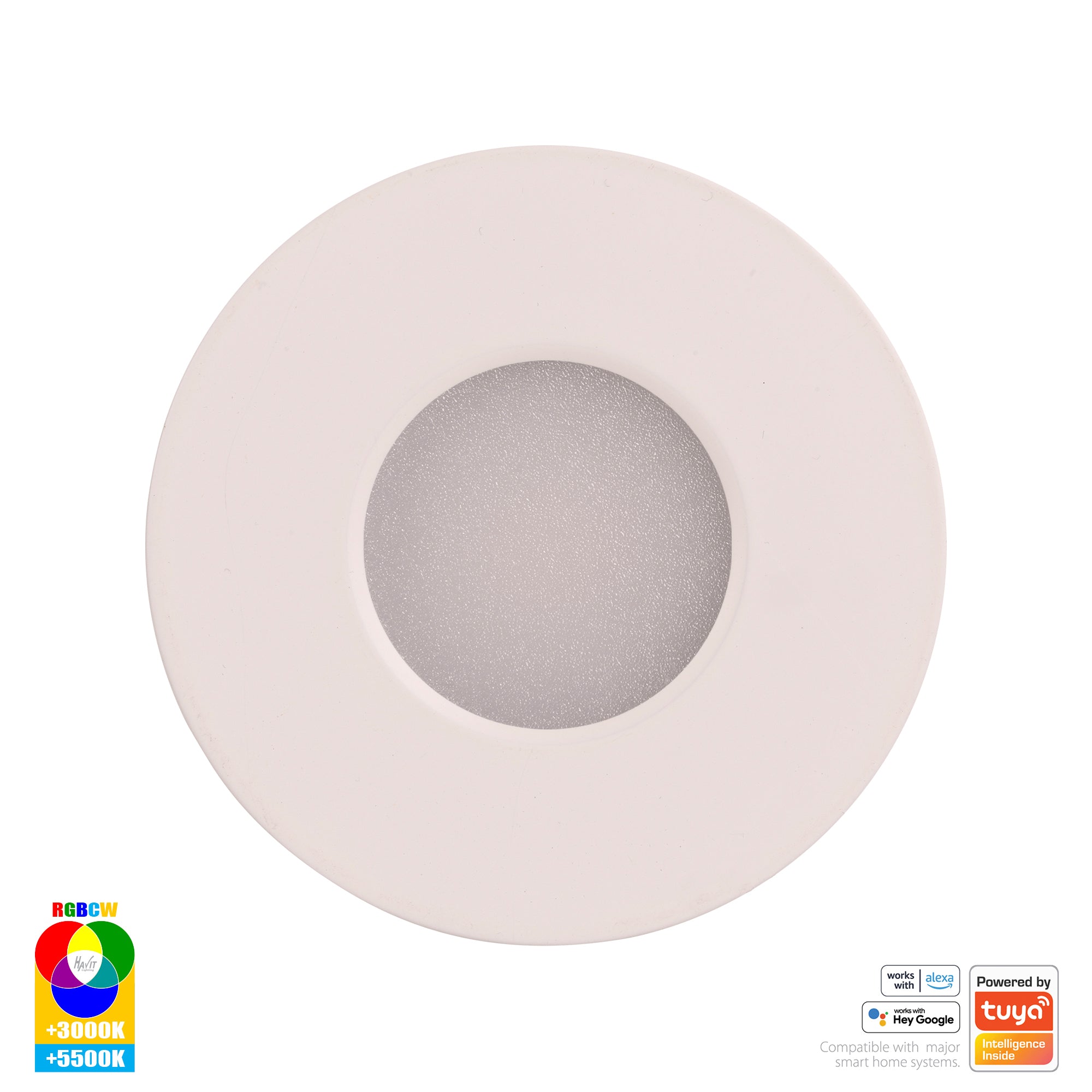 HV5511RGBCW-WHT - Prime White Fixed RGBCW WIFI LED Downlight