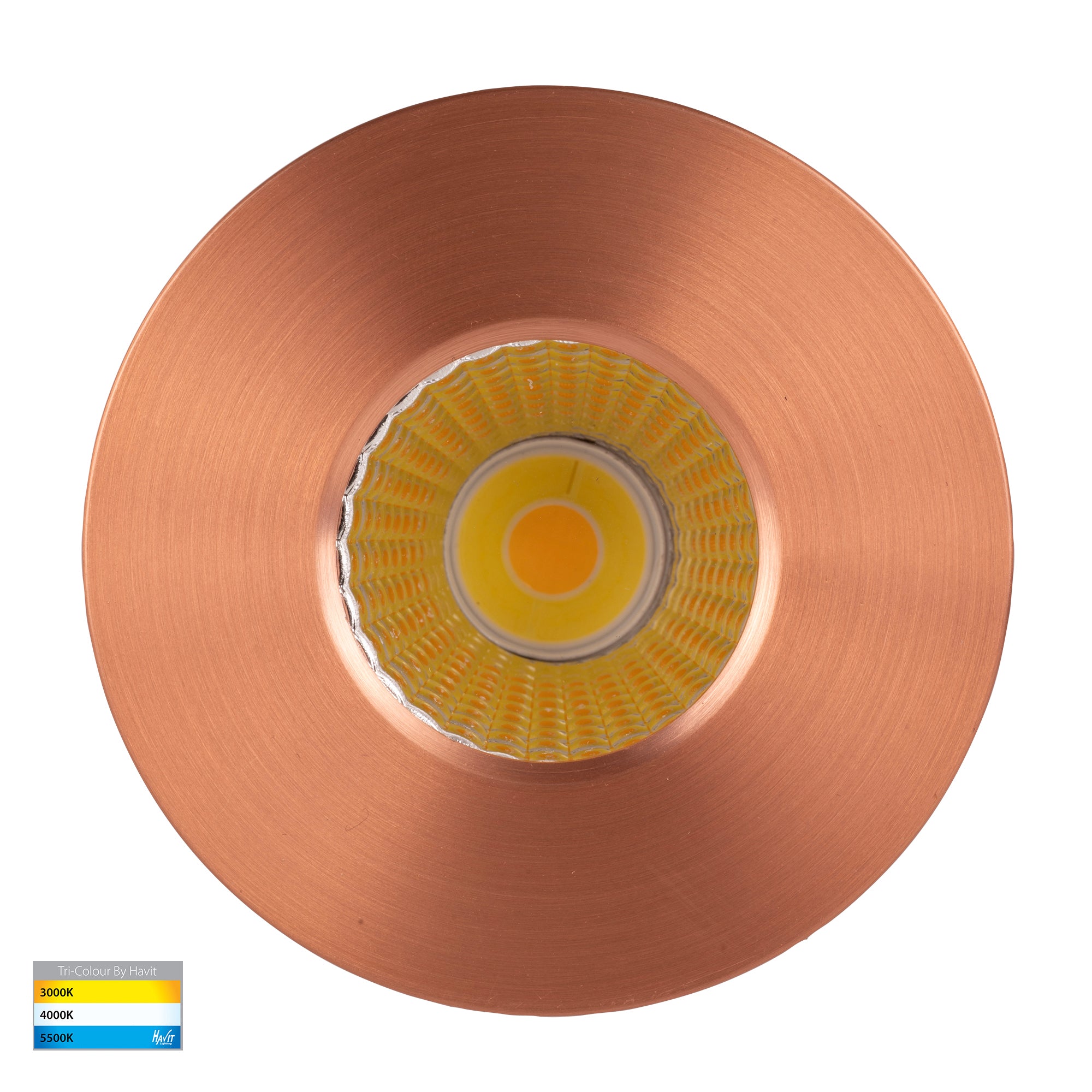 HV5511T-CP - Prime Copper Coloured Fixed LED Downlight