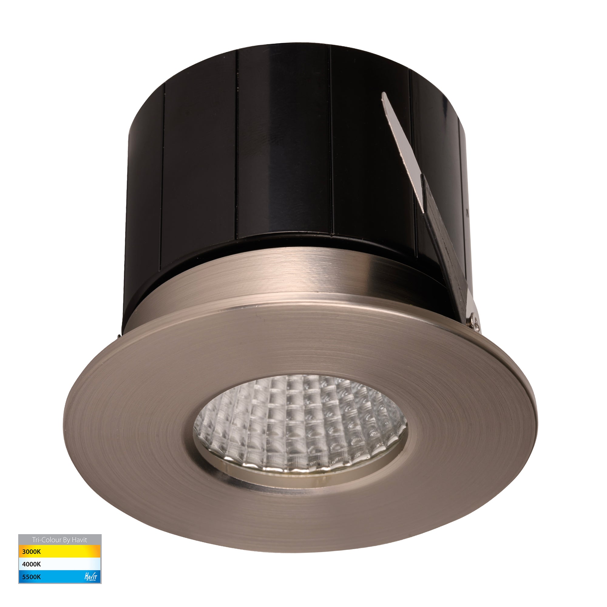 HV5511T-NK - Prime Nickel Coloured Fixed LED Downlight