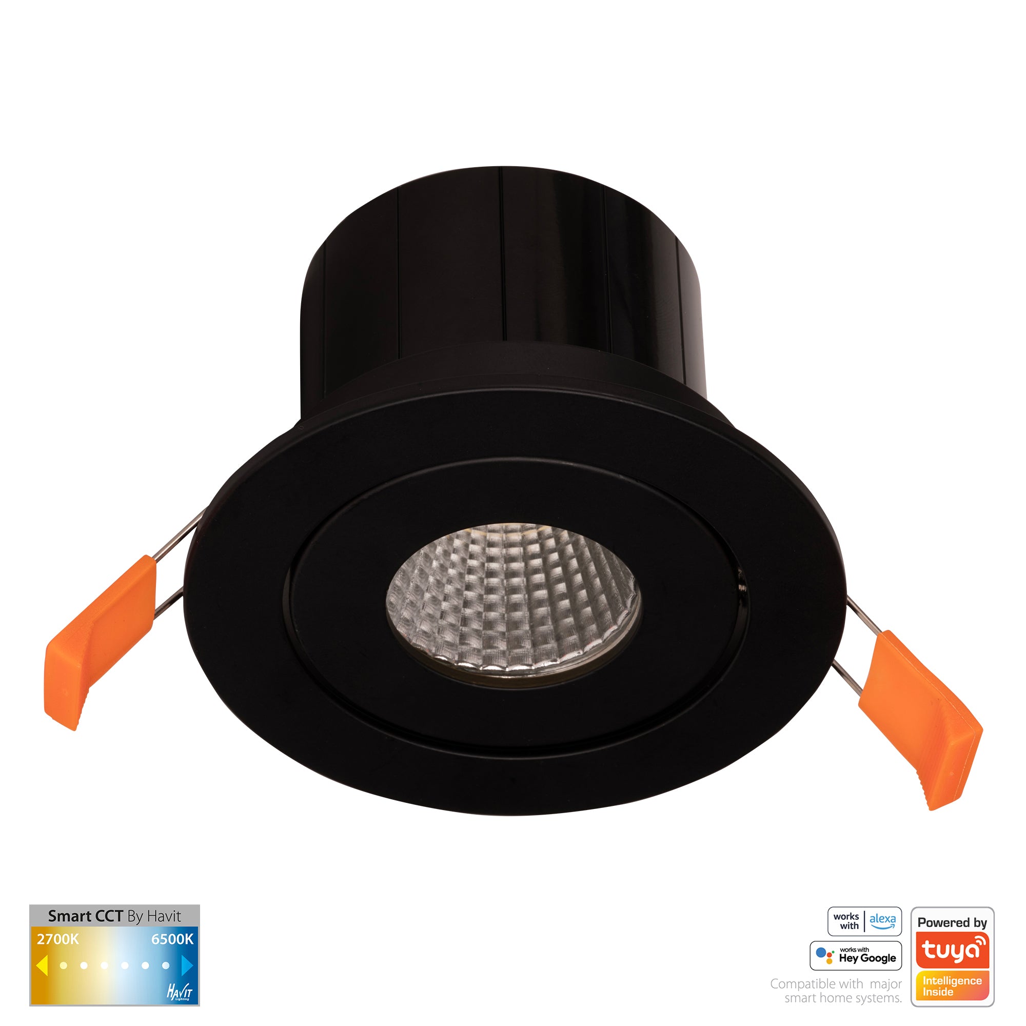 HV5512CCT-BLK - Prime Black Tilt CCT WIFI LED Downlight