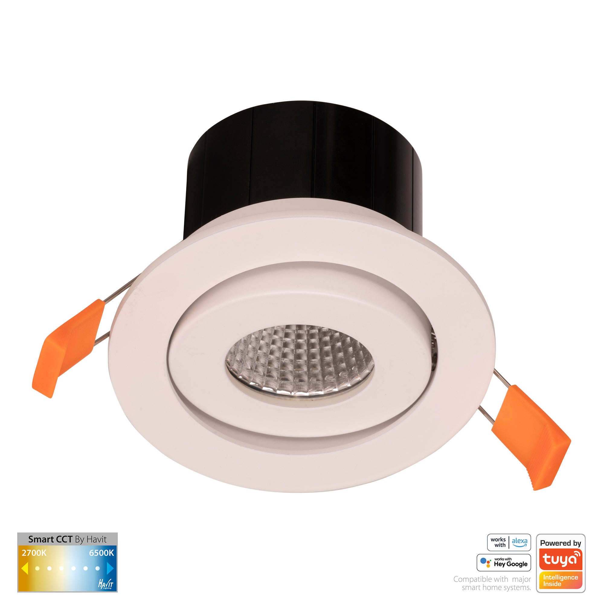 HV5512CCT-WHT - Prime White Tilt CCT WIFI LED Downlight