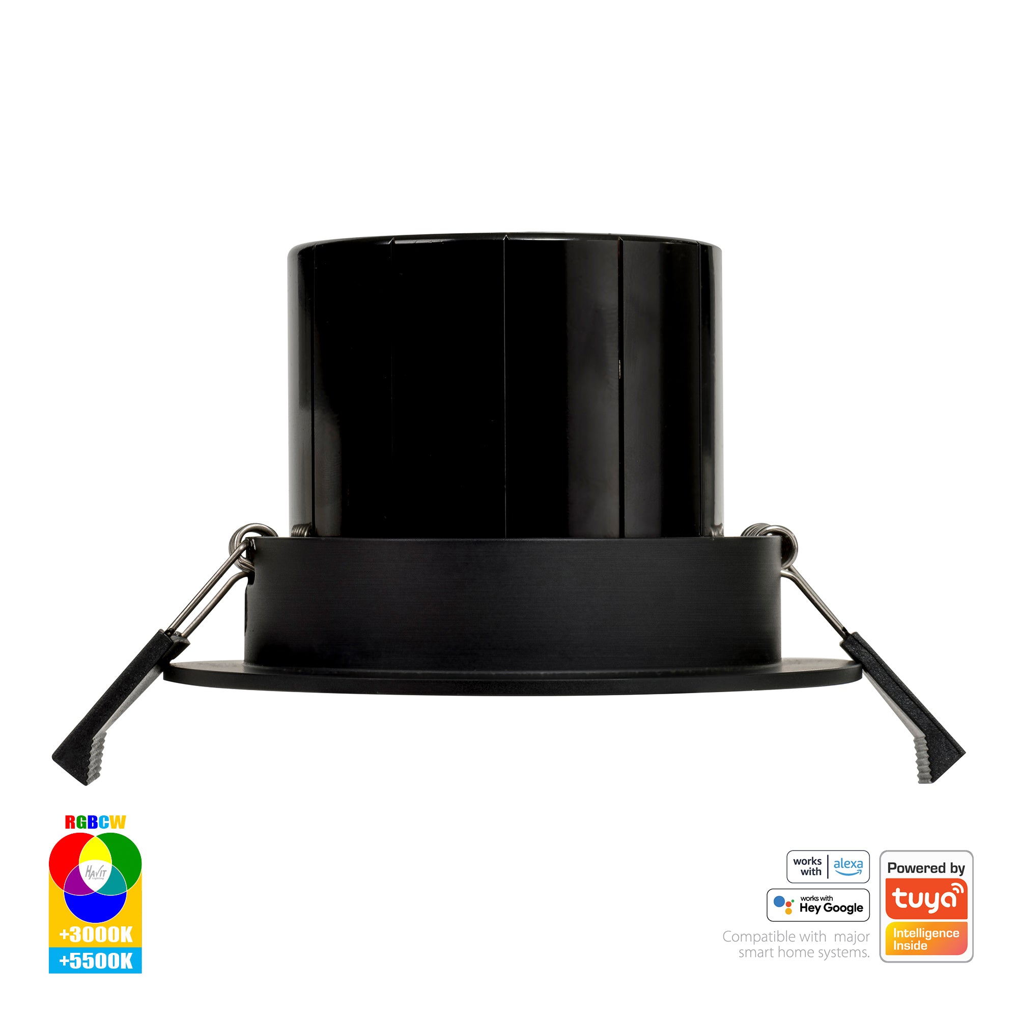 HV5512RGBCW-BLK - Prime Black Tilt RGBCW WIFI LED Downlight