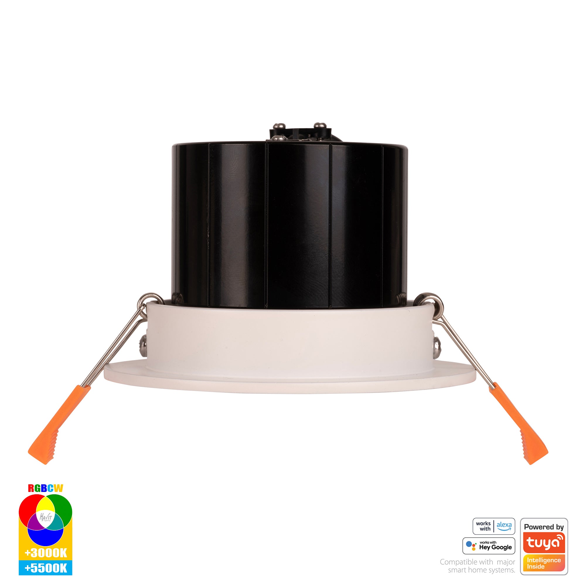 HV5512RGBCW-WHT - Prime White Tilt RGBCW WIFI LED Downlight
