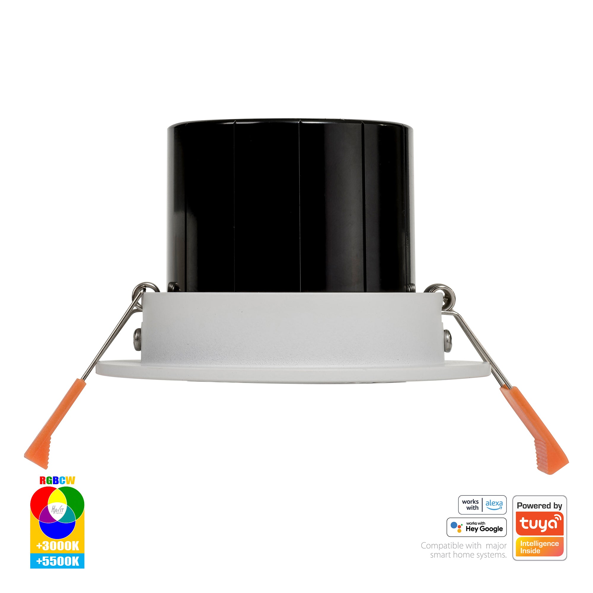 HV5512RGBCW-WHT - Prime White Tilt RGBCW WIFI LED Downlight