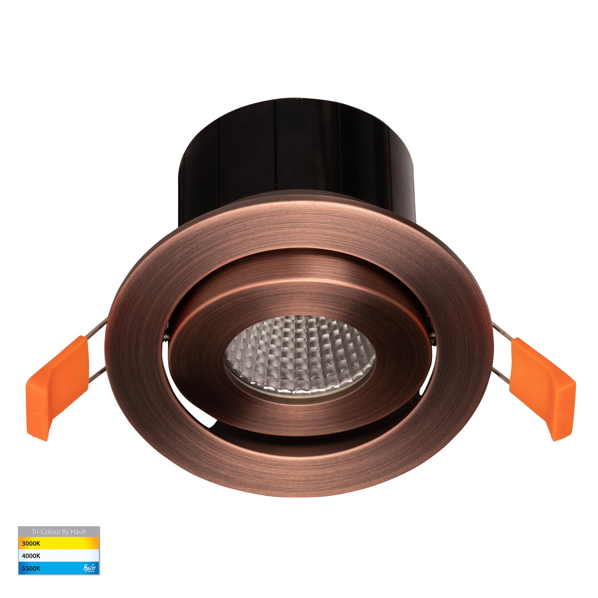 HV5512T-AB - Prime Antique Brass Tilt LED Downlight