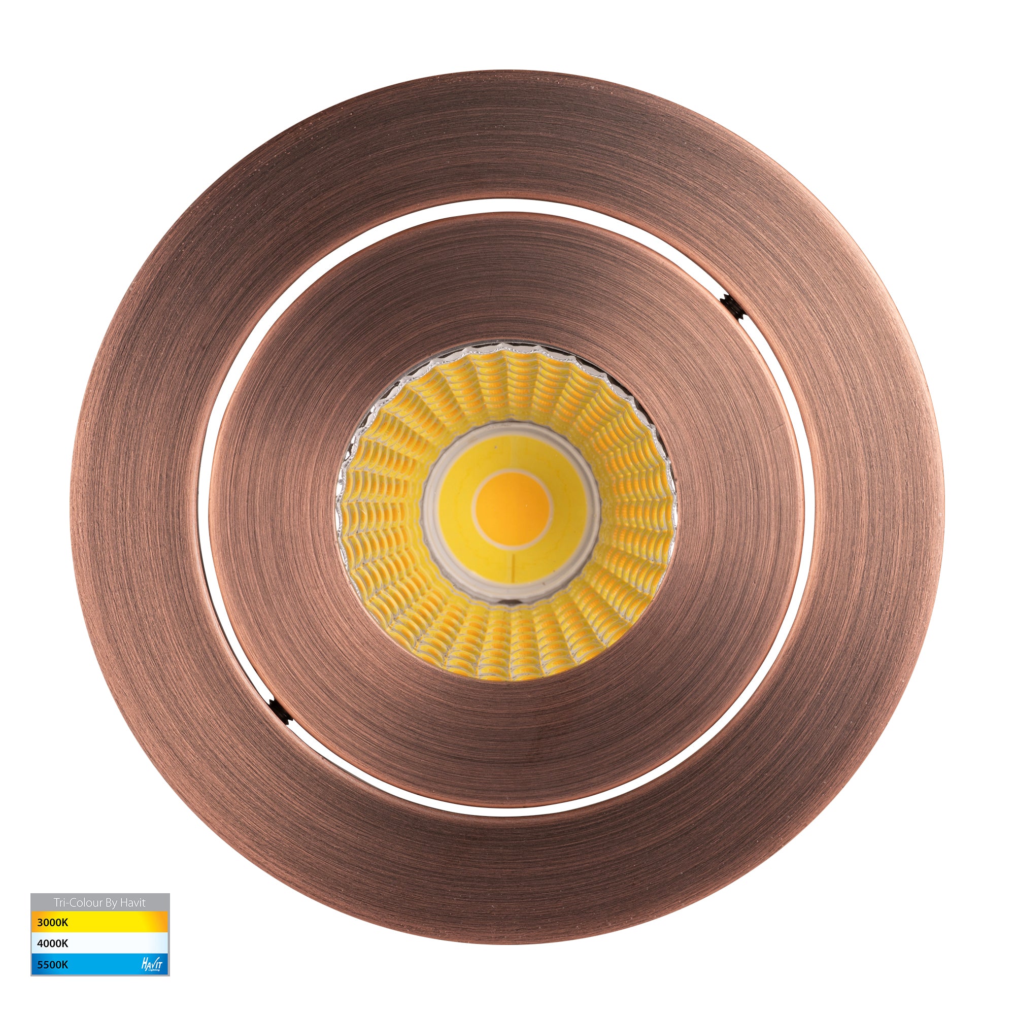HV5512T-AB - Prime Antique Brass Tilt LED Downlight