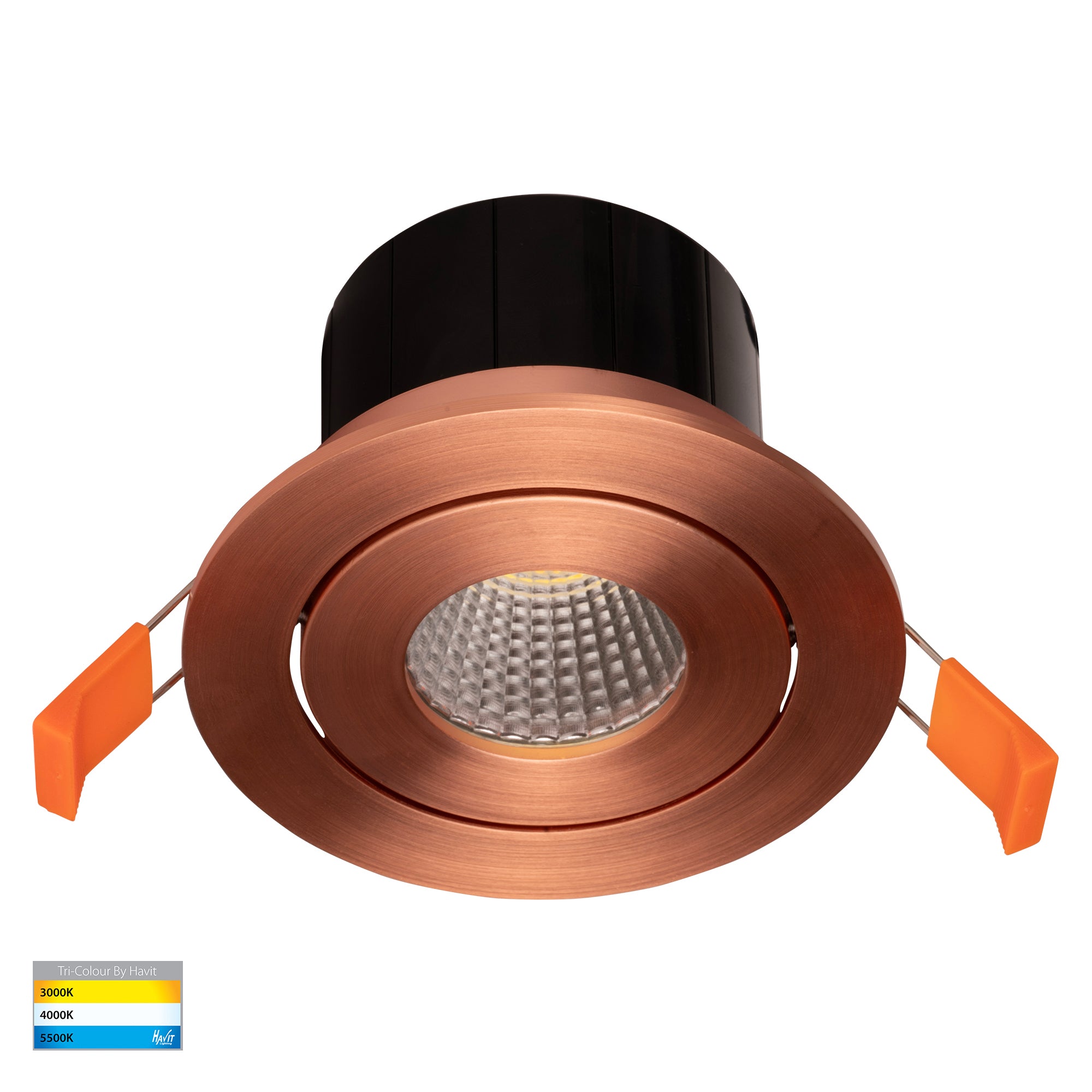 HV5512T-CP - Prime Copper Coloured Tilt LED Downlight
