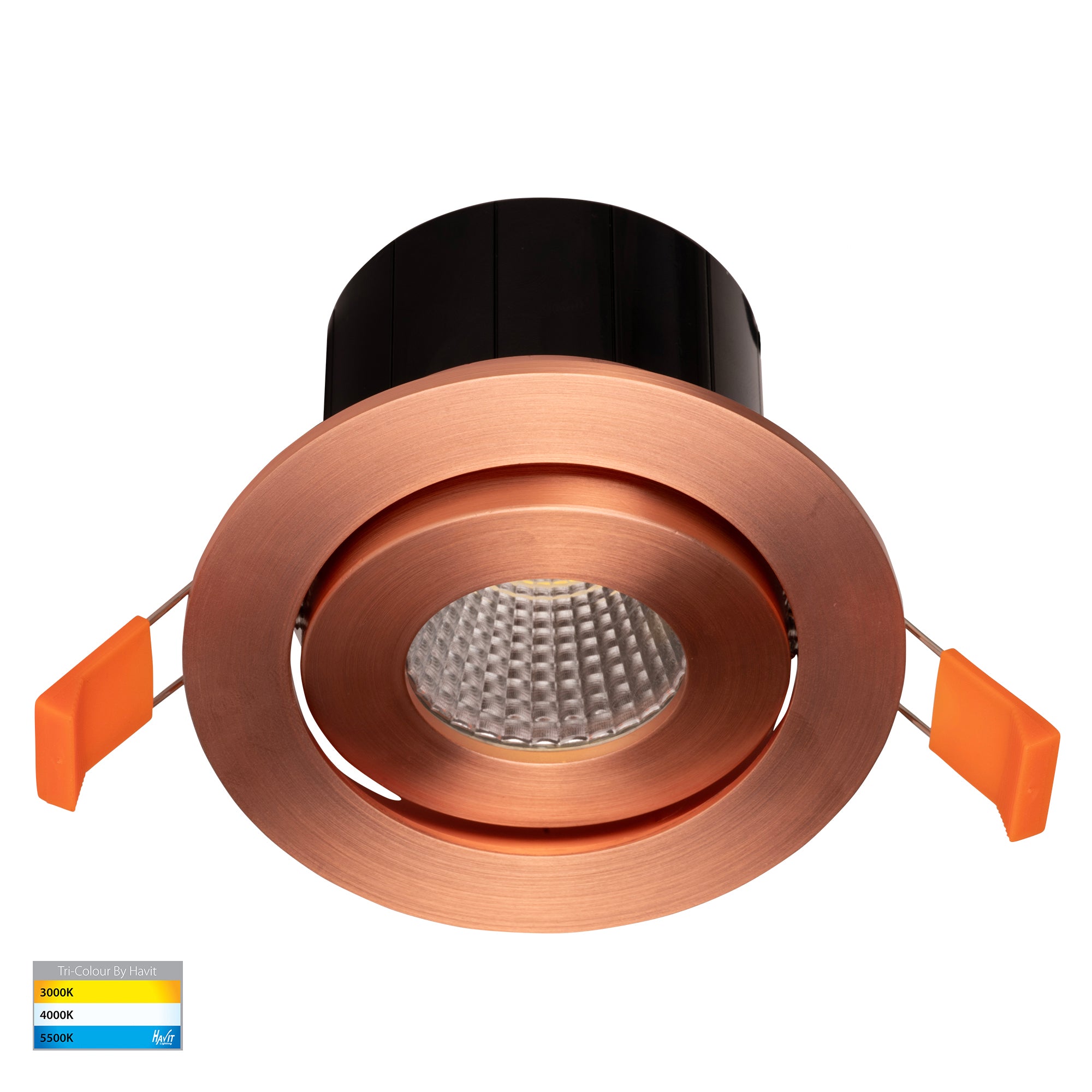 HV5512T-CP - Prime Copper Coloured Tilt LED Downlight