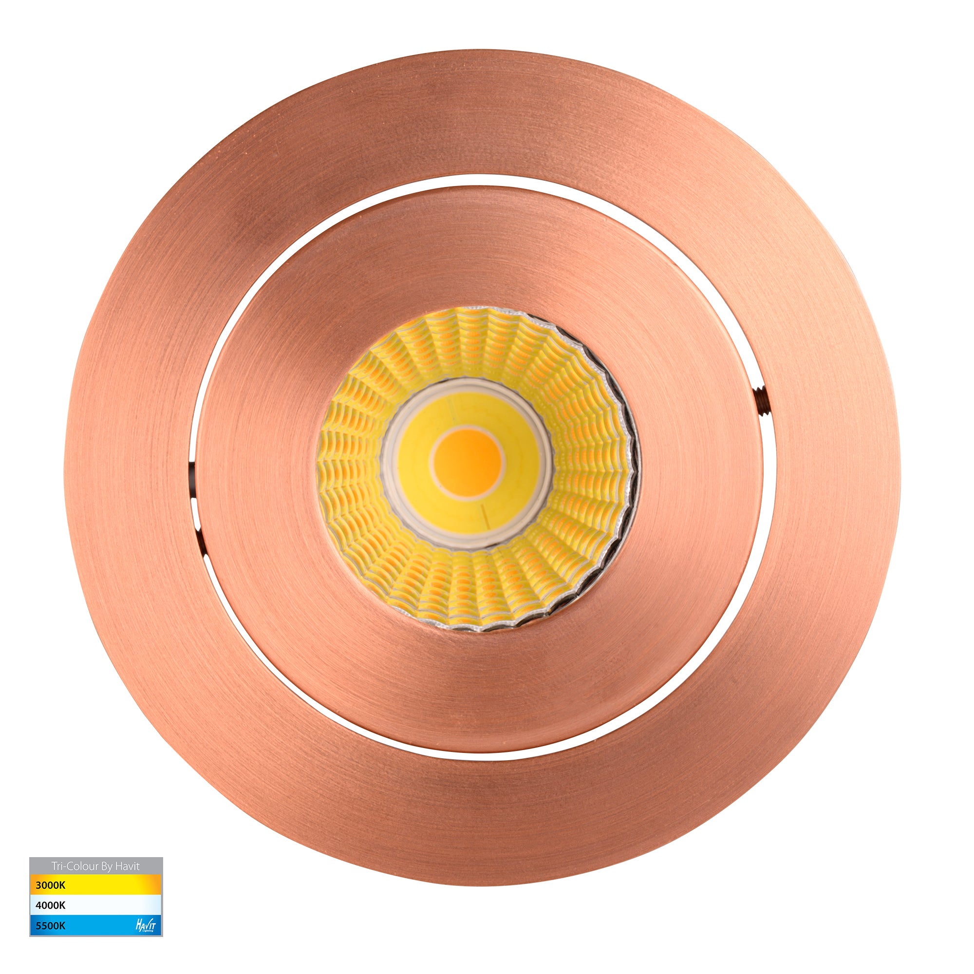 HV5512T-CP - Prime Copper Coloured Tilt LED Downlight