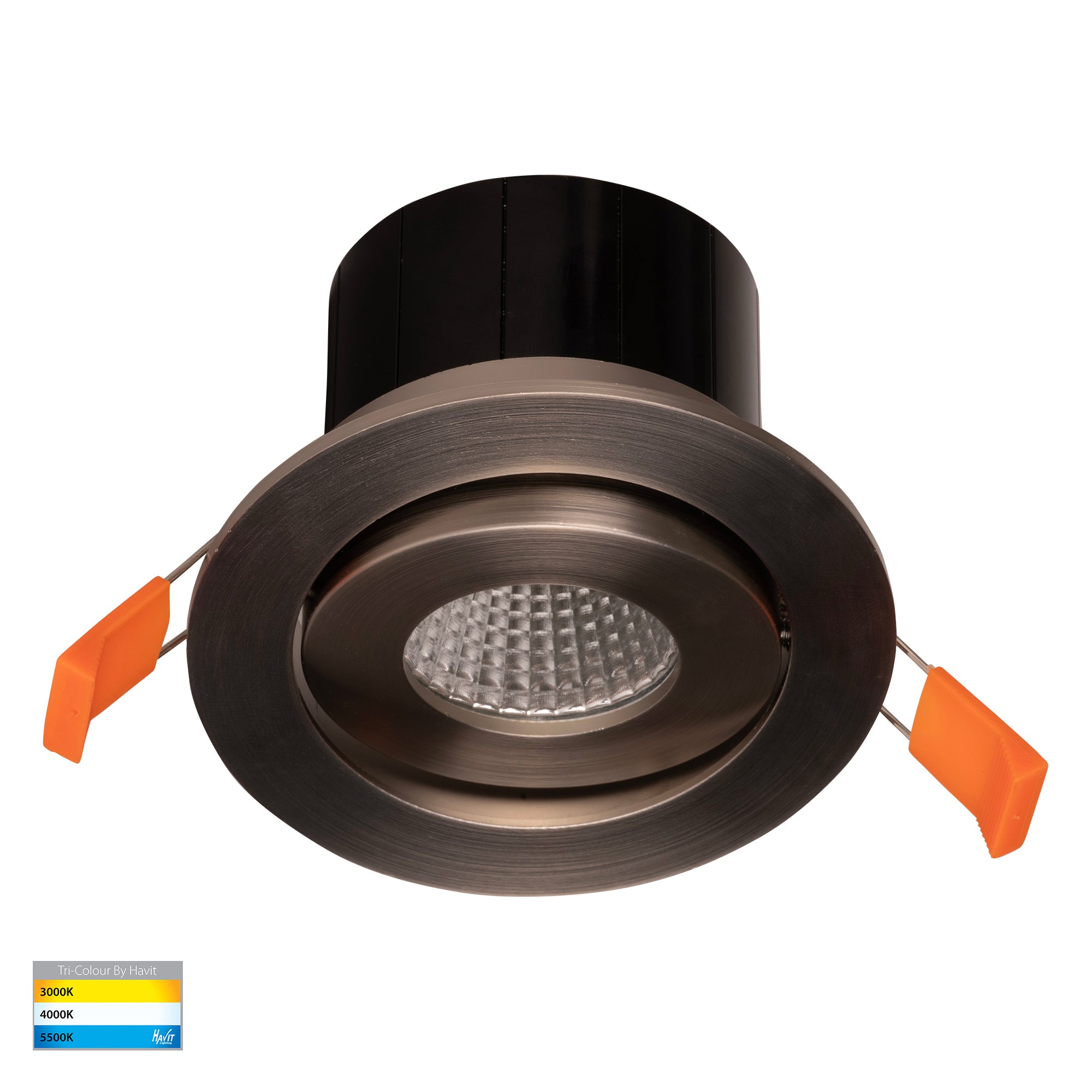 HV5512T-NK - Prime Nickel Coloured Tilt LED Downlight